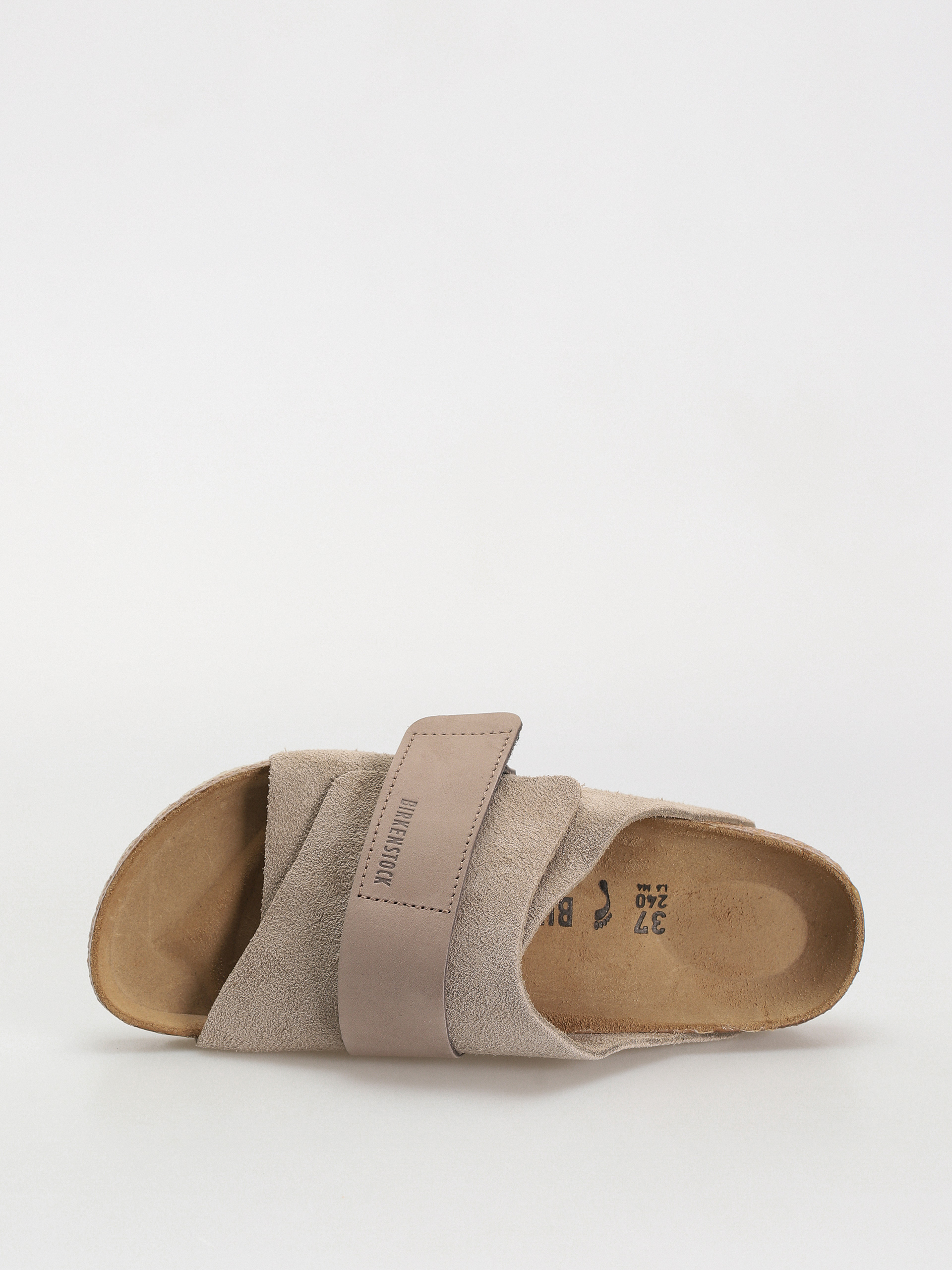 Plážovky Birkenstock Kyoto Nubuck Suede Leather Narrow Wmn (taupe)