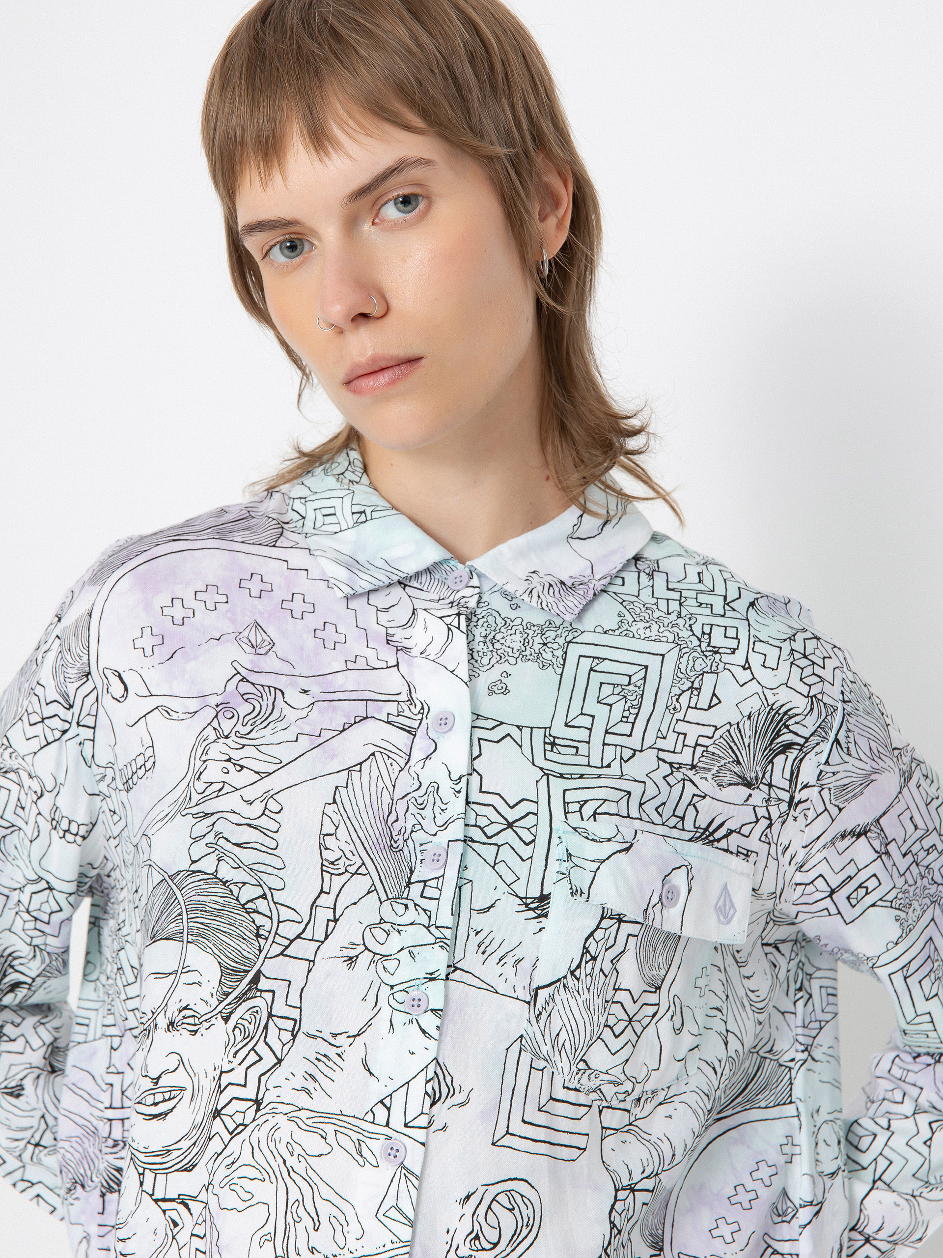 Košile Volcom Fa Ed Merlin Murray Ls Wmn (multi)