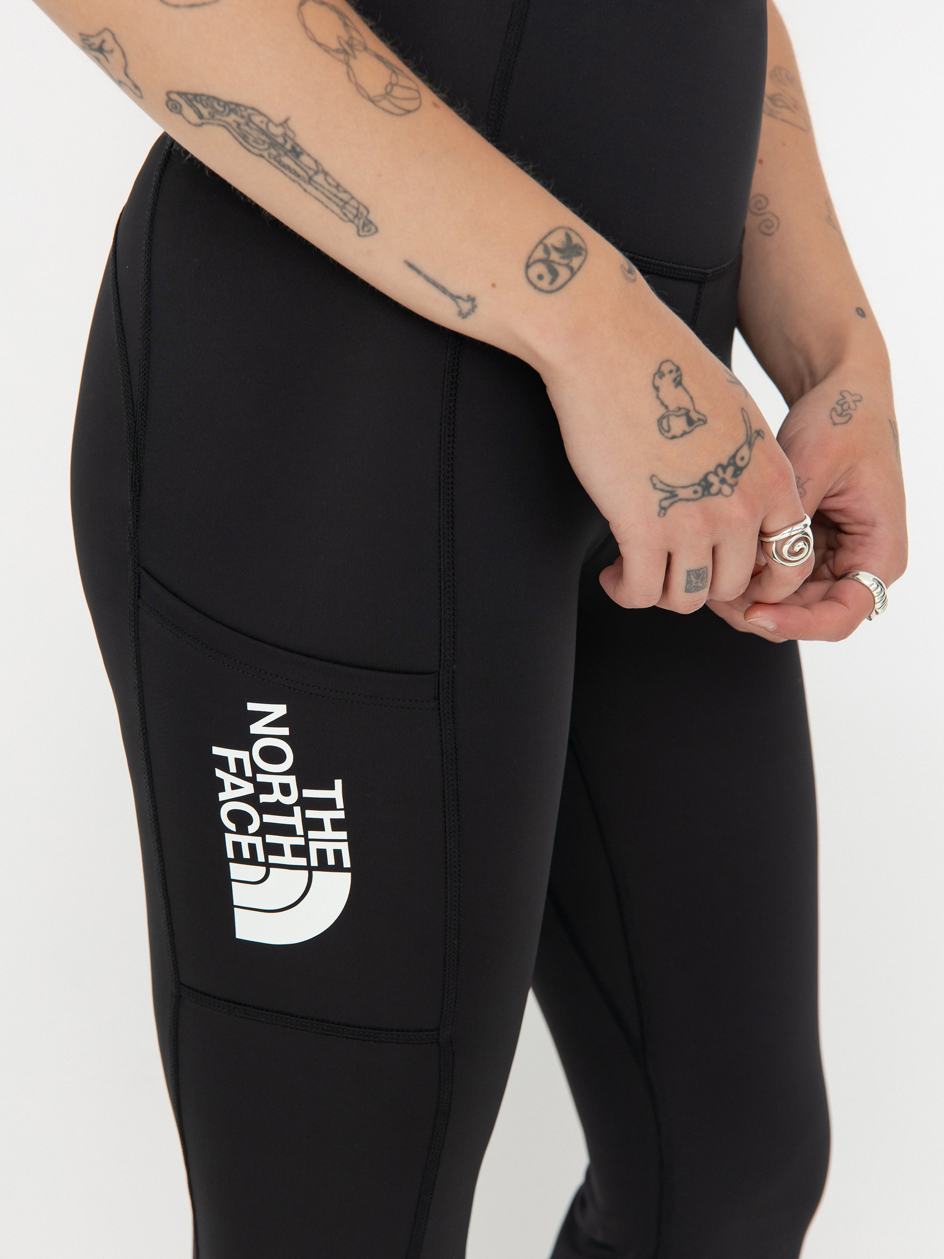 Leginy The North Face Poly Knit Flared Wmn (tnf black)