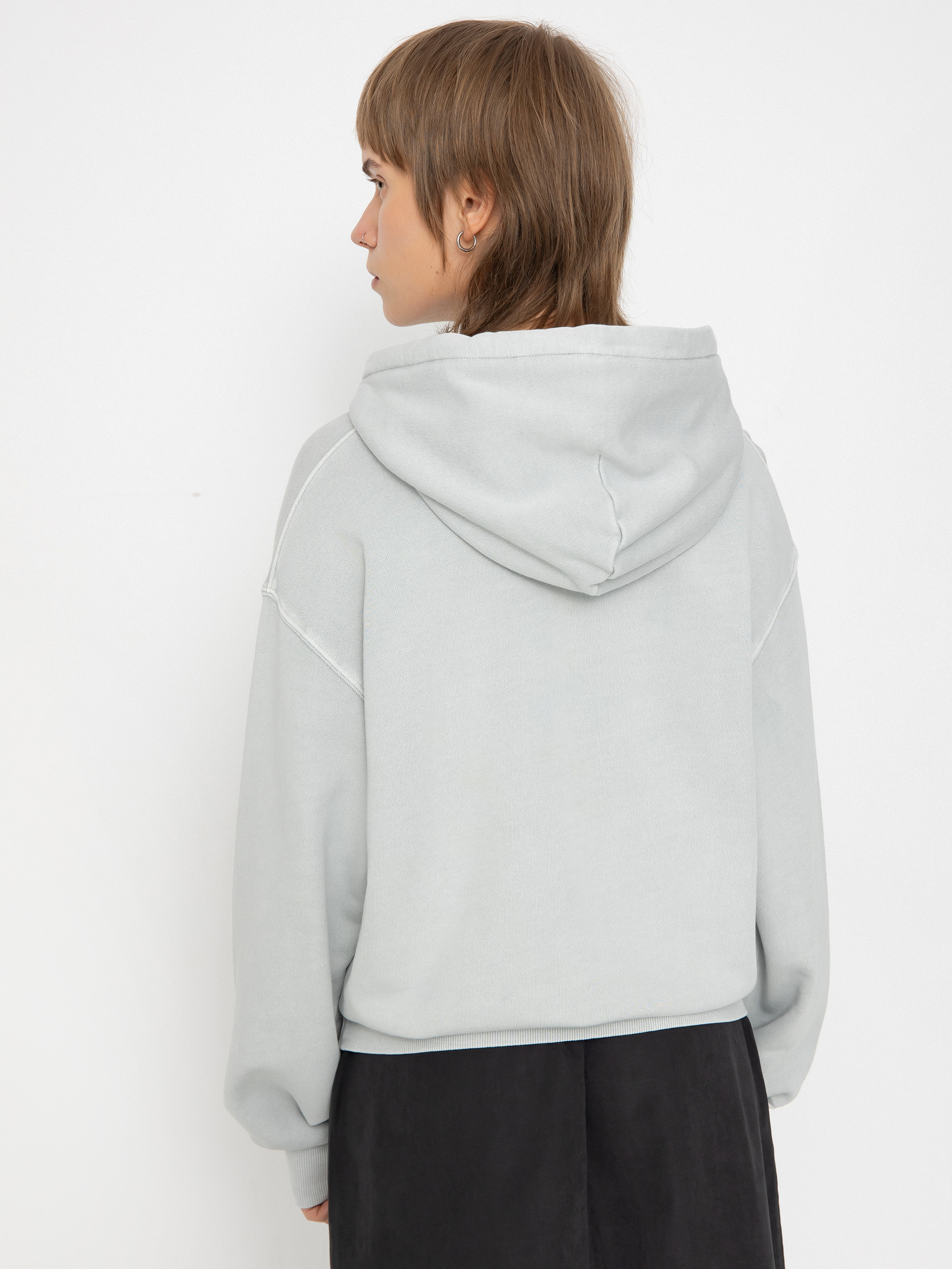 Mikina s kapucí Carhartt WIP Nelson HD Wmn (sonic silver)