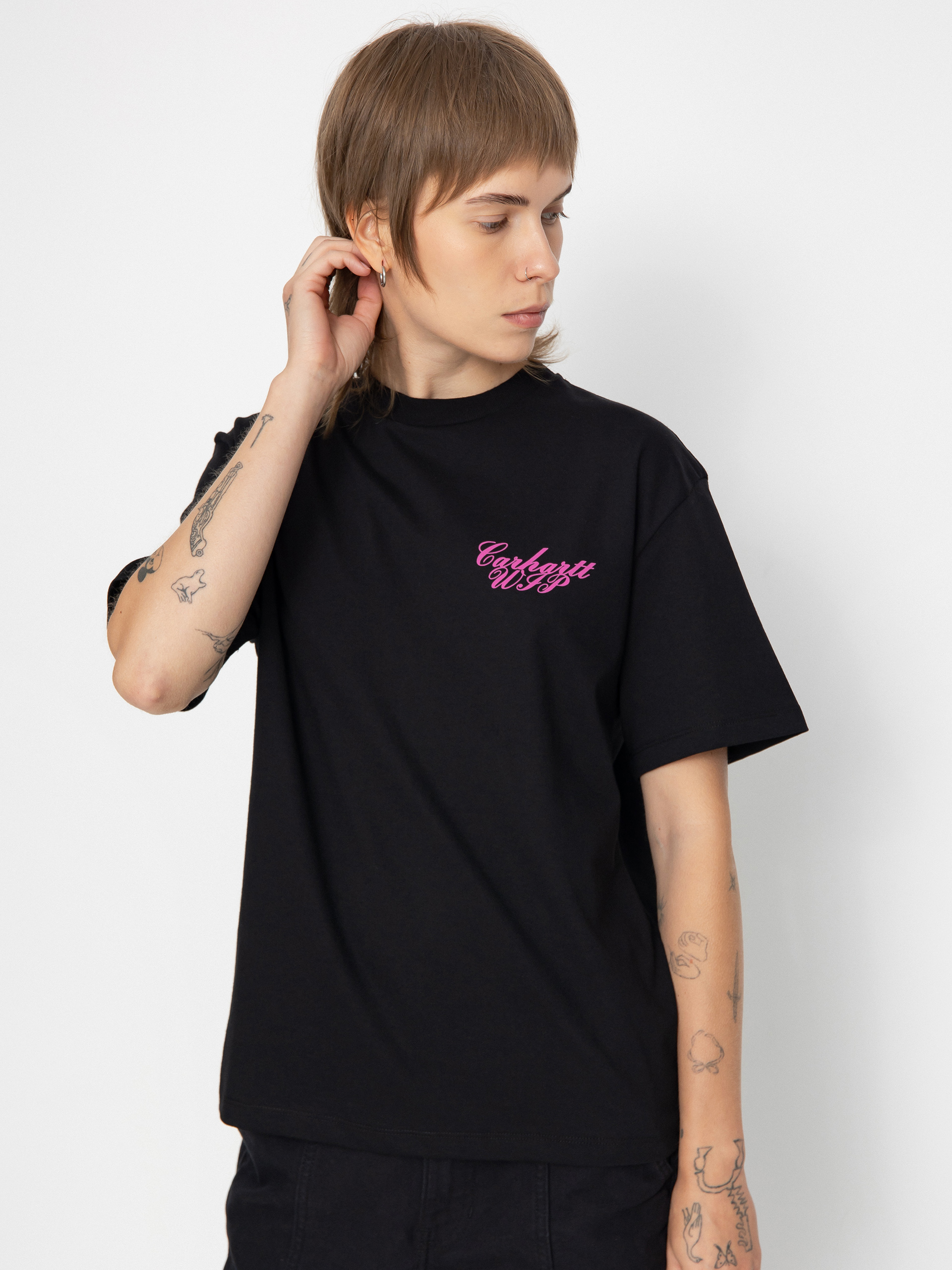 Tričko Carhartt WIP Exchange Wmn (black/pink)