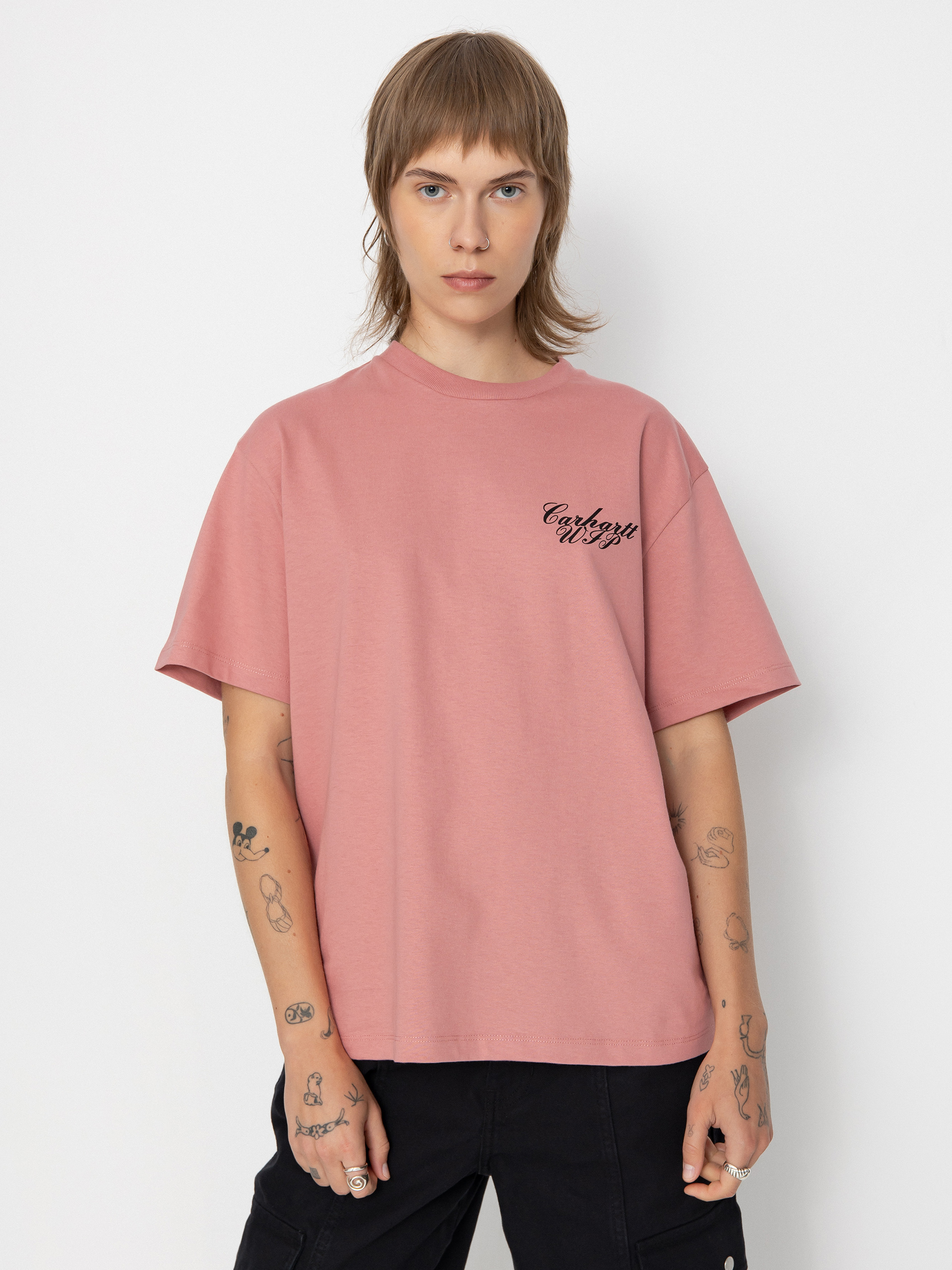 Tričko Carhartt WIP Exchange Wmn (dusty rose/black)