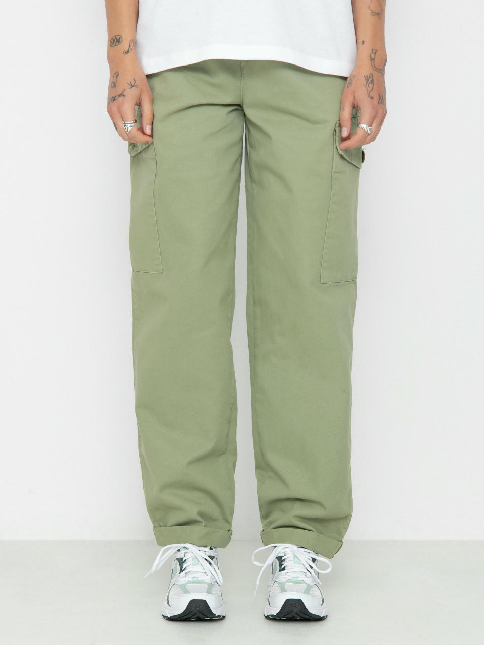 Kalhoty Carhartt WIP Collins Wmn (misty green)