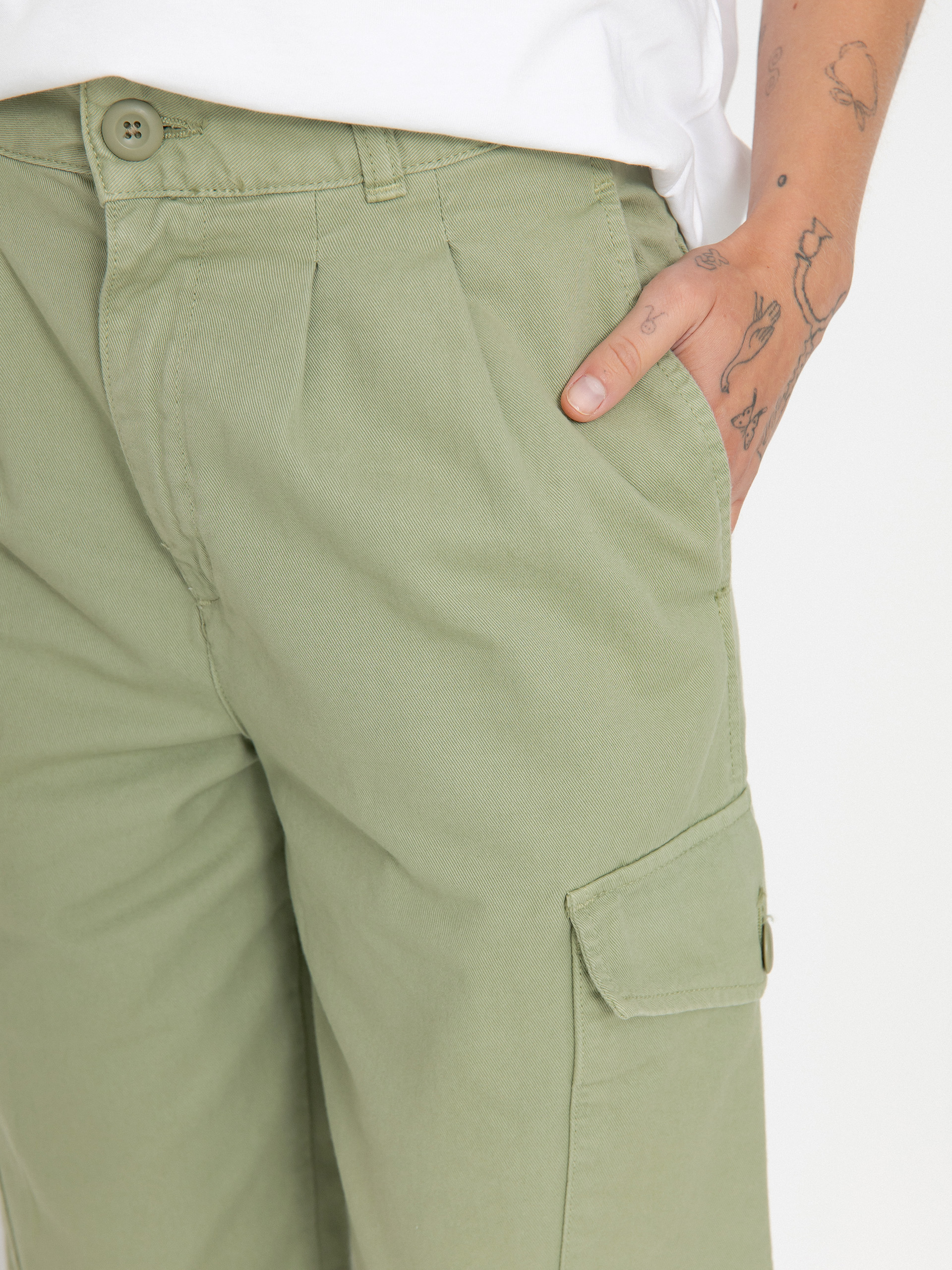 Kalhoty Carhartt WIP Collins Wmn (misty green)
