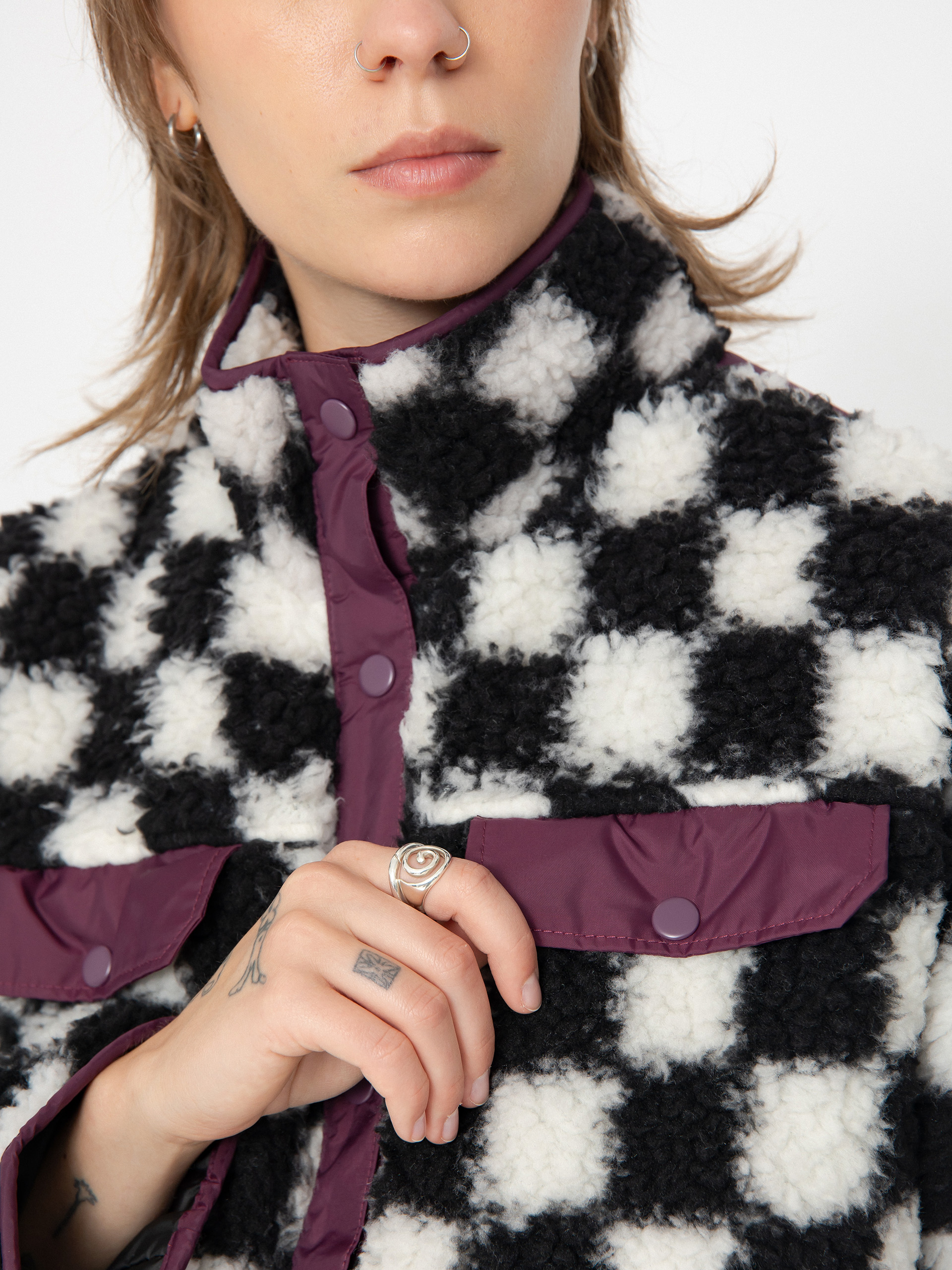 Bunda Vans Dreaming Sherpa Wmn (checkerboard)