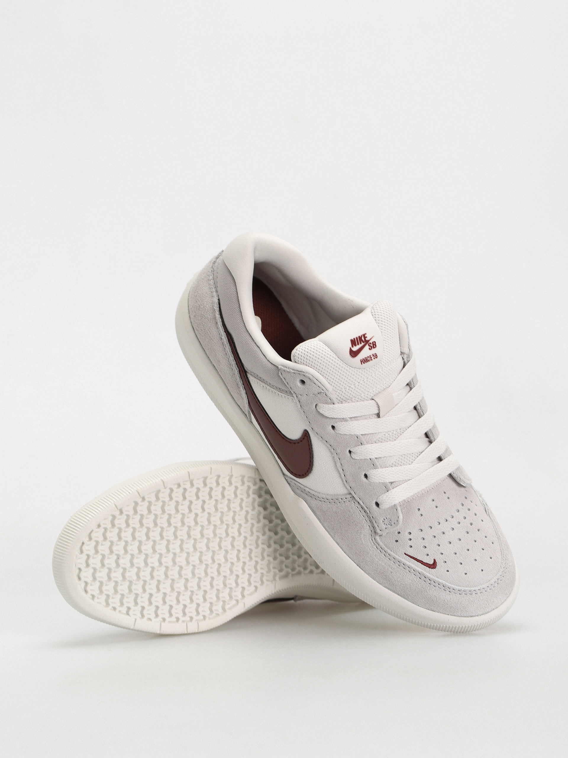 Boty Nike SB Force 58 (platinum tint/dark team red wolf grey)