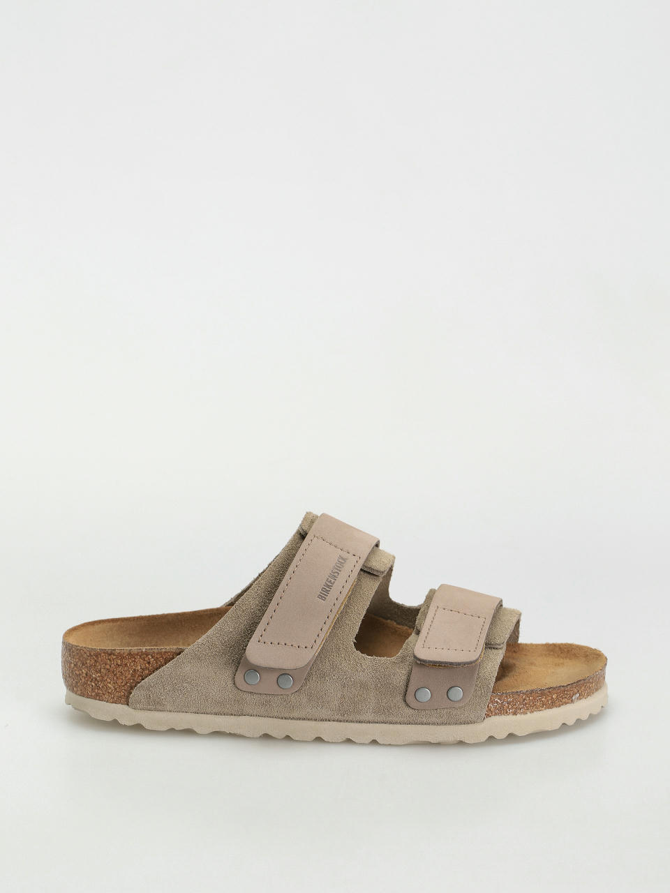 Plážovky Birkenstock Uji Nubuck Suede Leather Narrow Wmn (taupe)