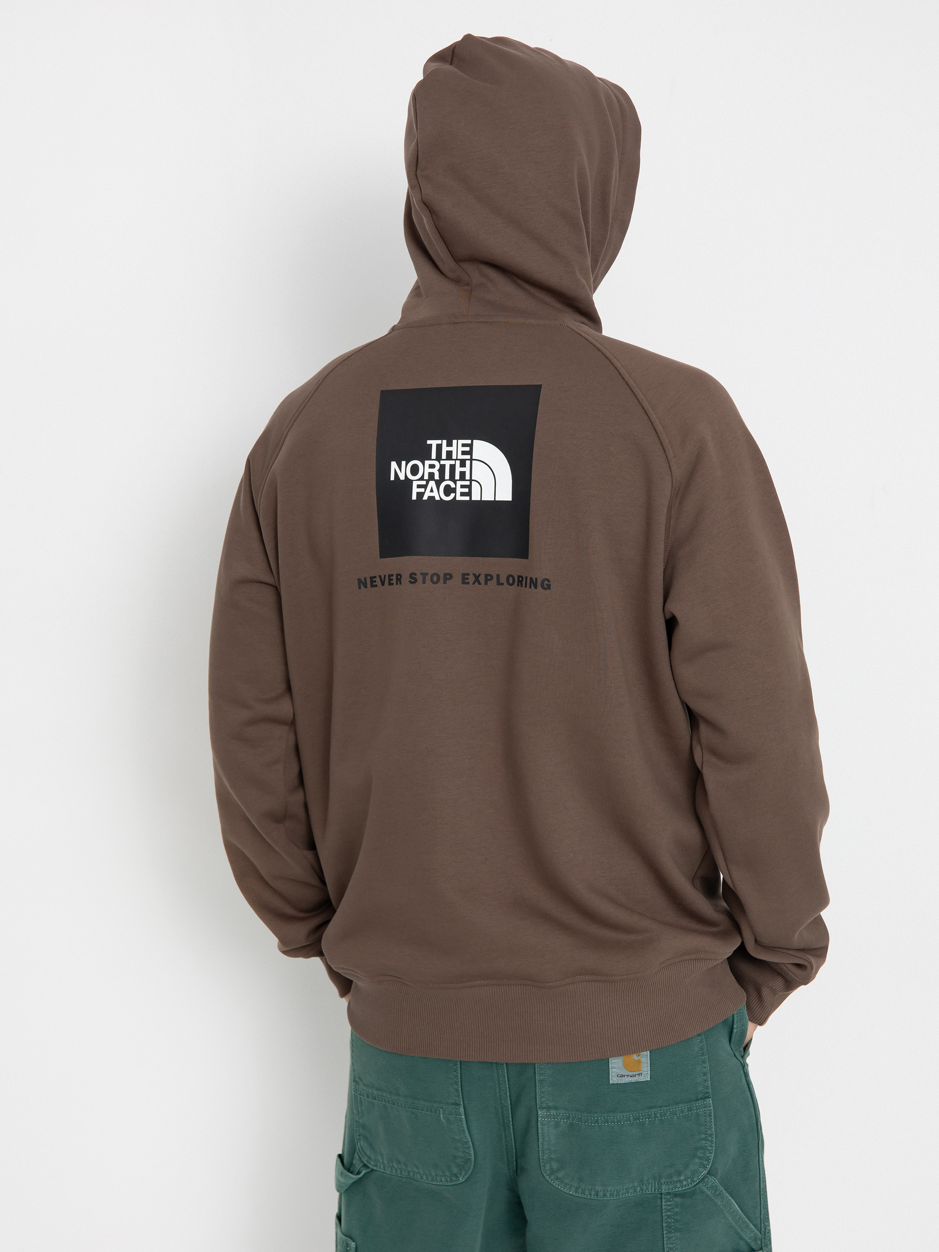 Mikina s kapucí The North Face Raglan Box Nse HD (smokey brown)