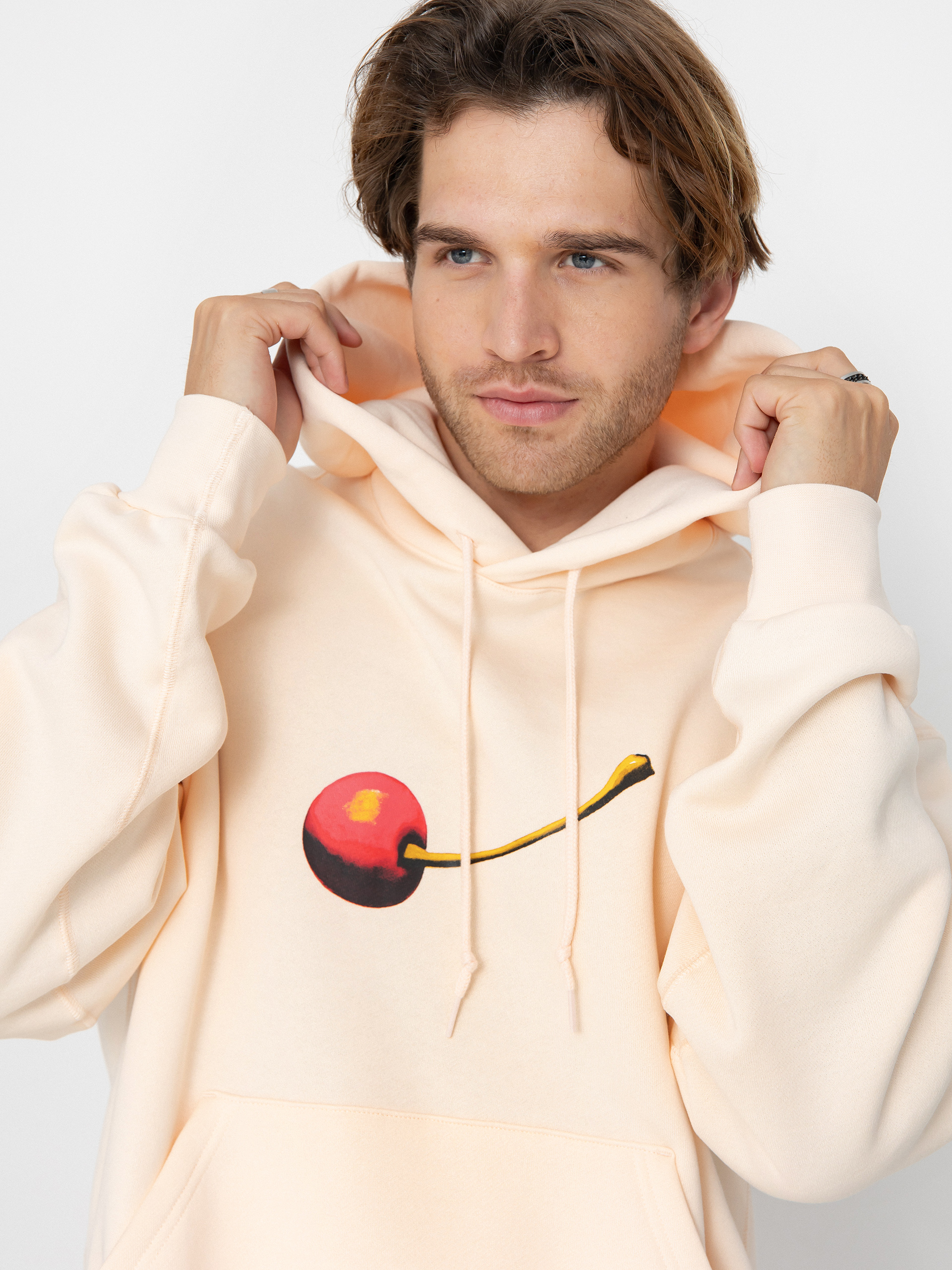 Mikina s kapucí Nike SB Cherry HD (guava ice/white)