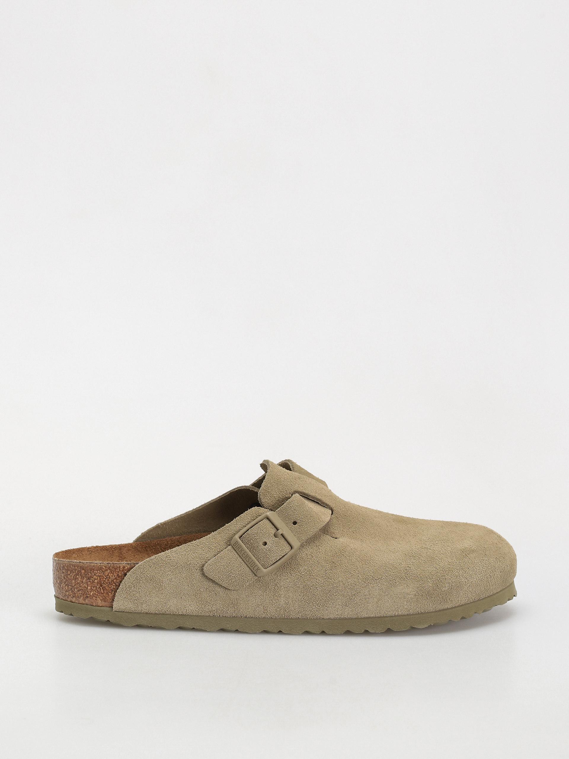 Plu00e1u017eovky Birkenstock Boston Suede Leather Regular (faded khaki)