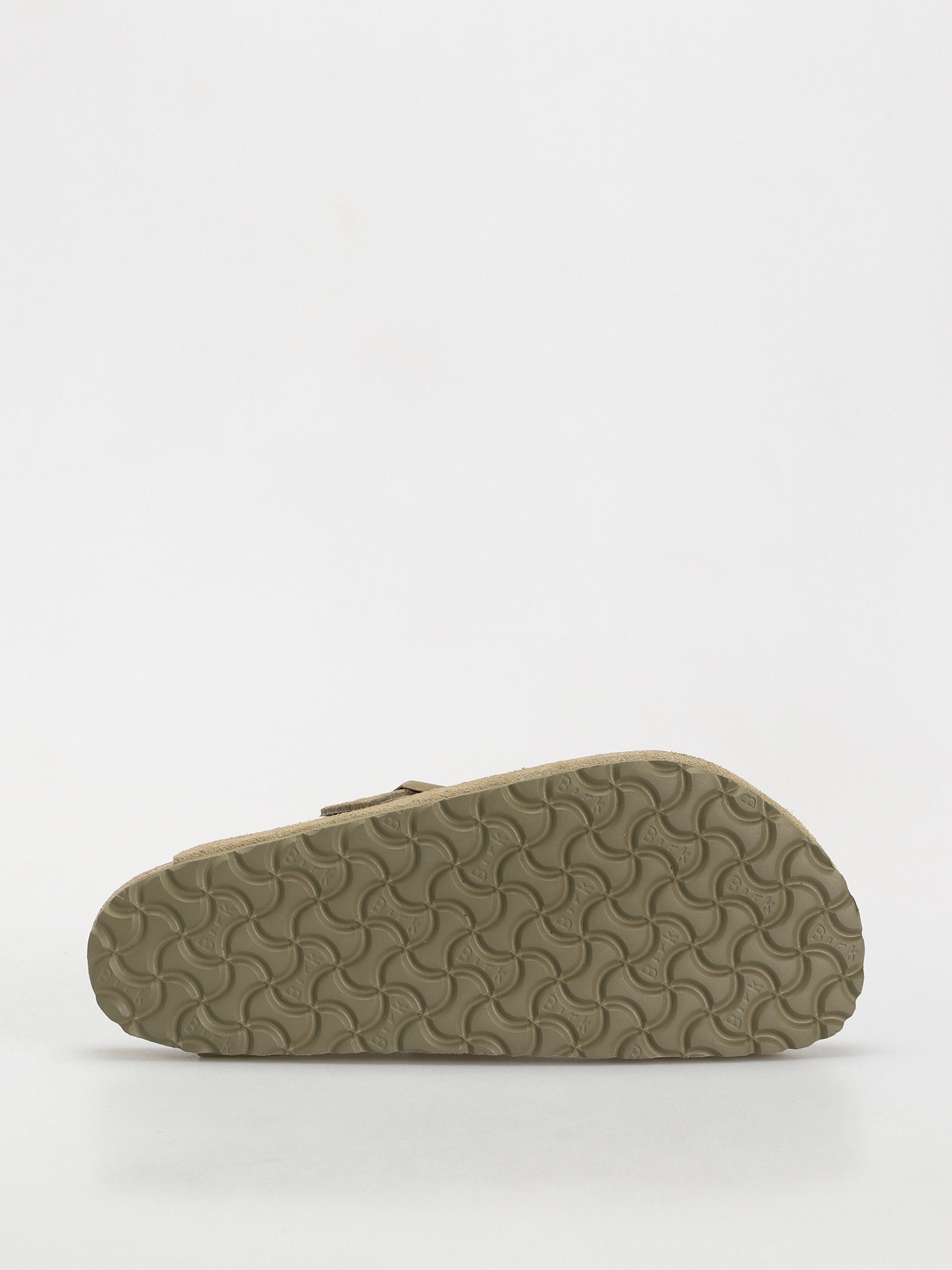 Plážovky Birkenstock Boston Suede Leather Regular (faded khaki)