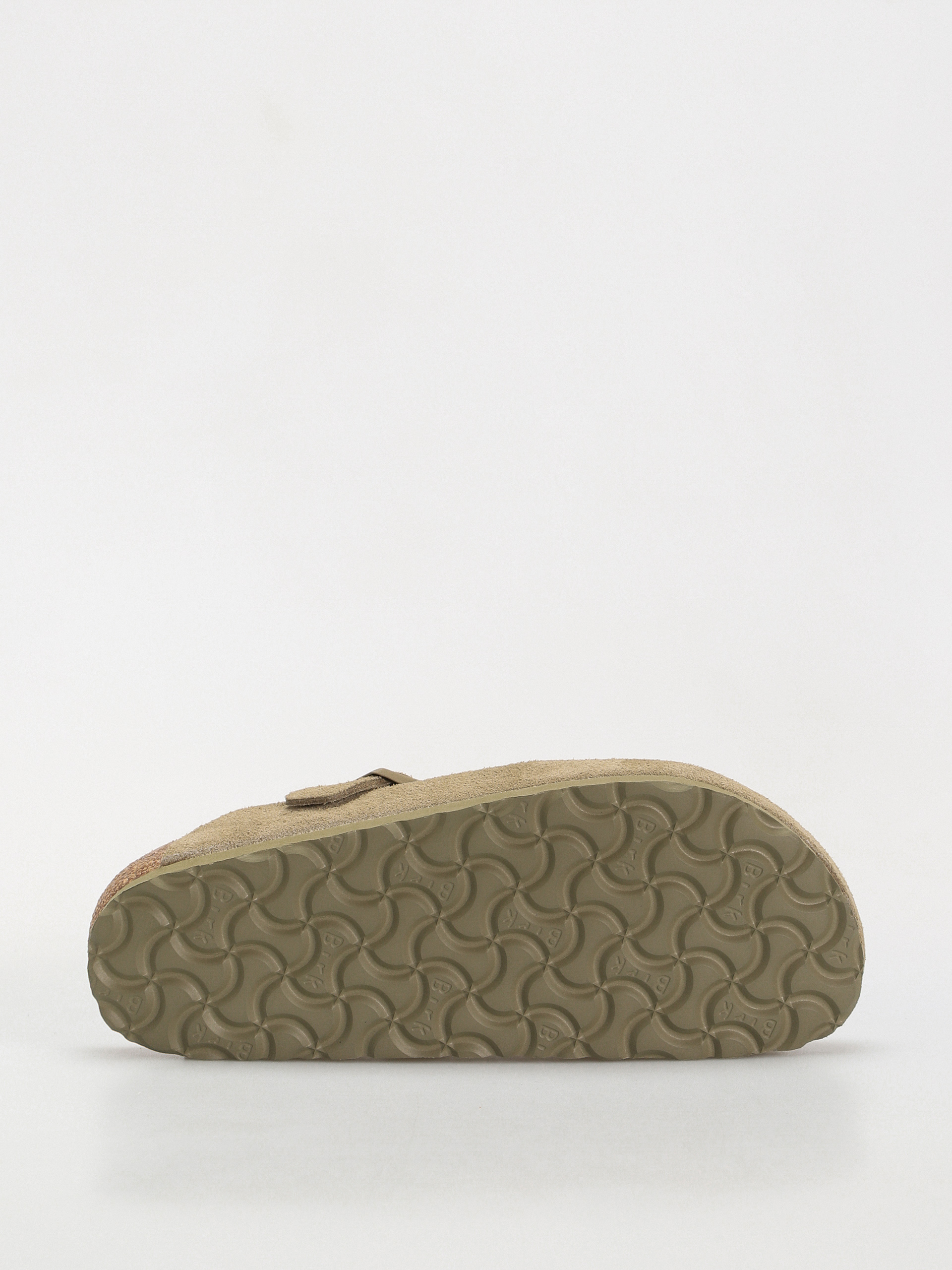 Plážovky Birkenstock Boston Suede Leather Narrow Wmn (faded khaki)