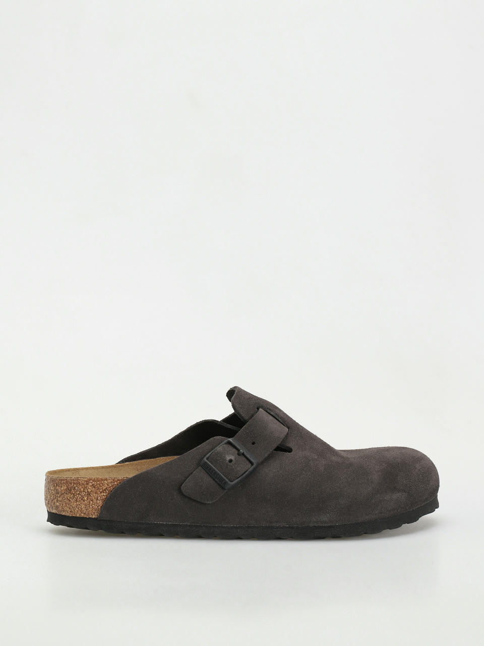 Plážovky Birkenstock Boston Suede Leather Regular (velvet grey)