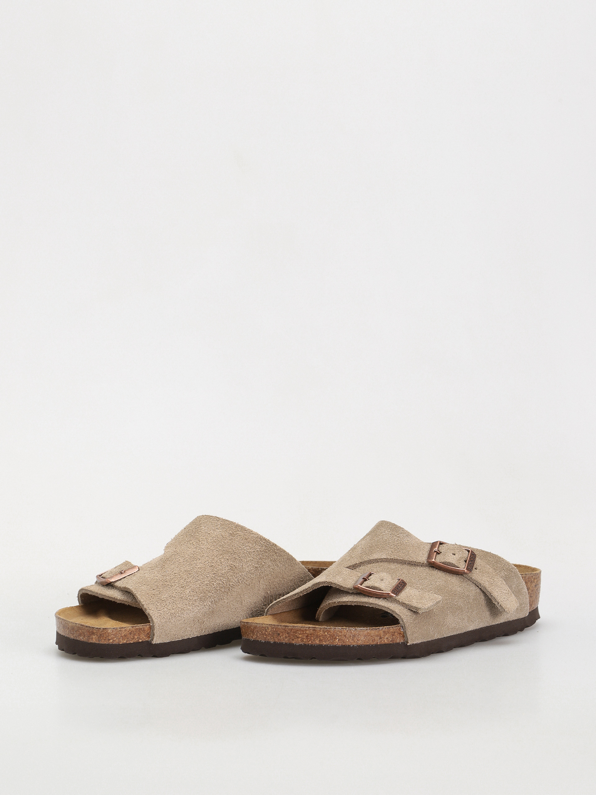 Plážovky Birkenstock Zürich Suede Leather Narrow Wmn (taupe)