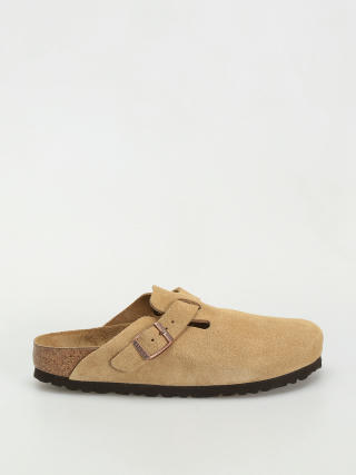 Plážovky Birkenstock Boston Suede Leather Narrow Wmn (latte cream)