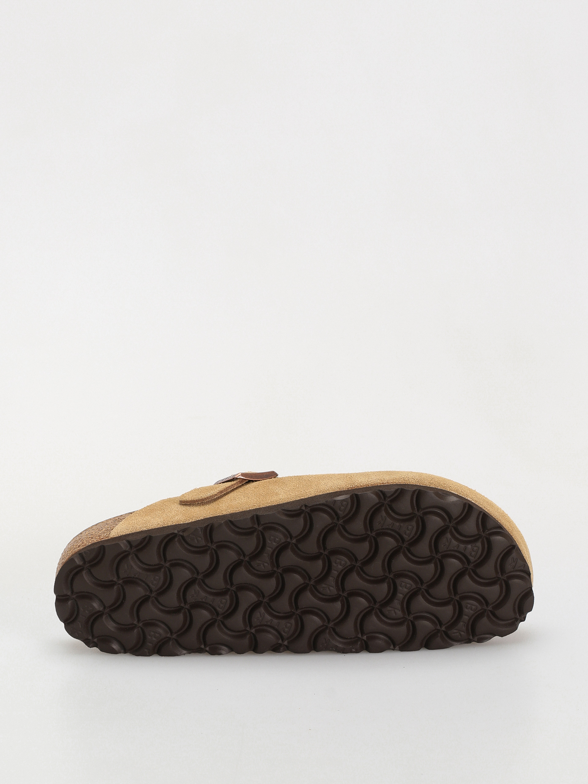 Plážovky Birkenstock Boston Suede Leather Narrow Wmn (latte cream)