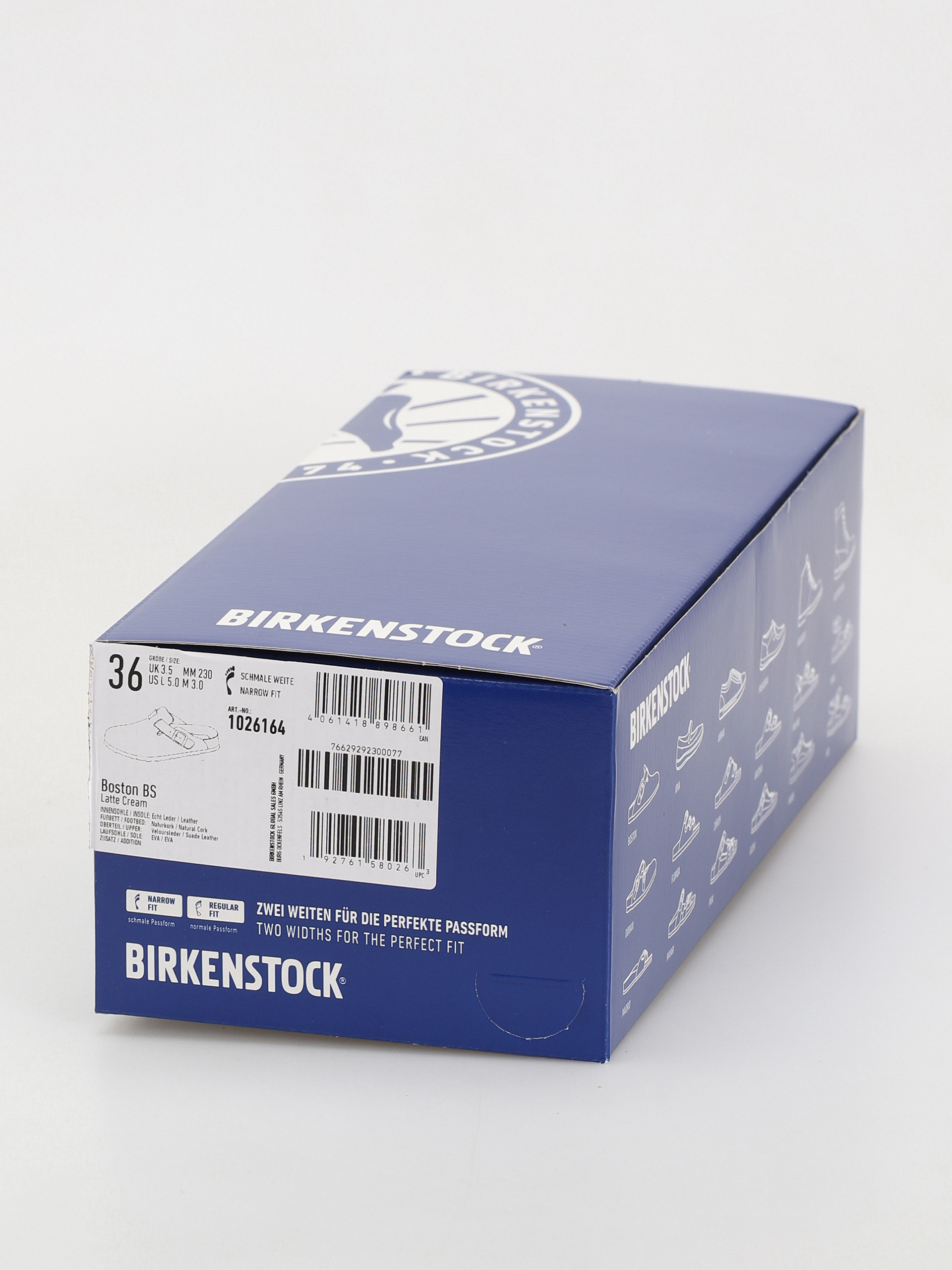 Plážovky Birkenstock Boston Suede Leather Narrow Wmn (latte cream)