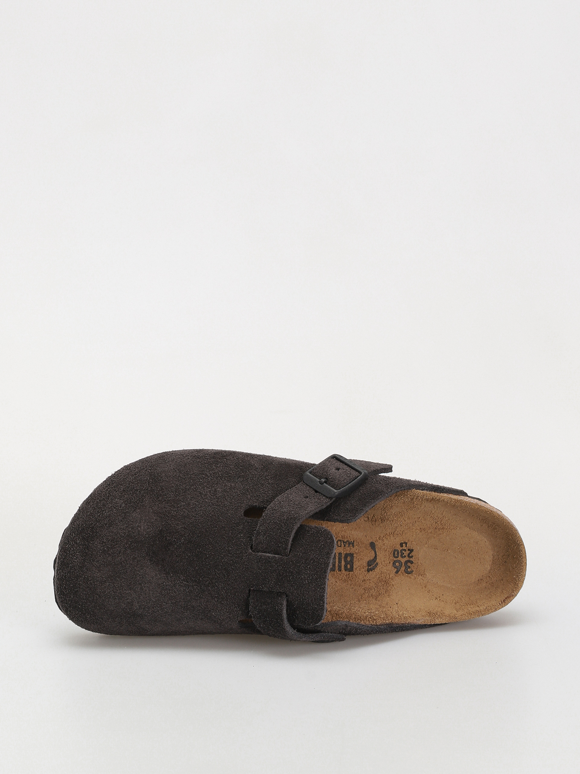 Plážovky Birkenstock Boston Suede Leather Narrow Wmn (velvet grey)