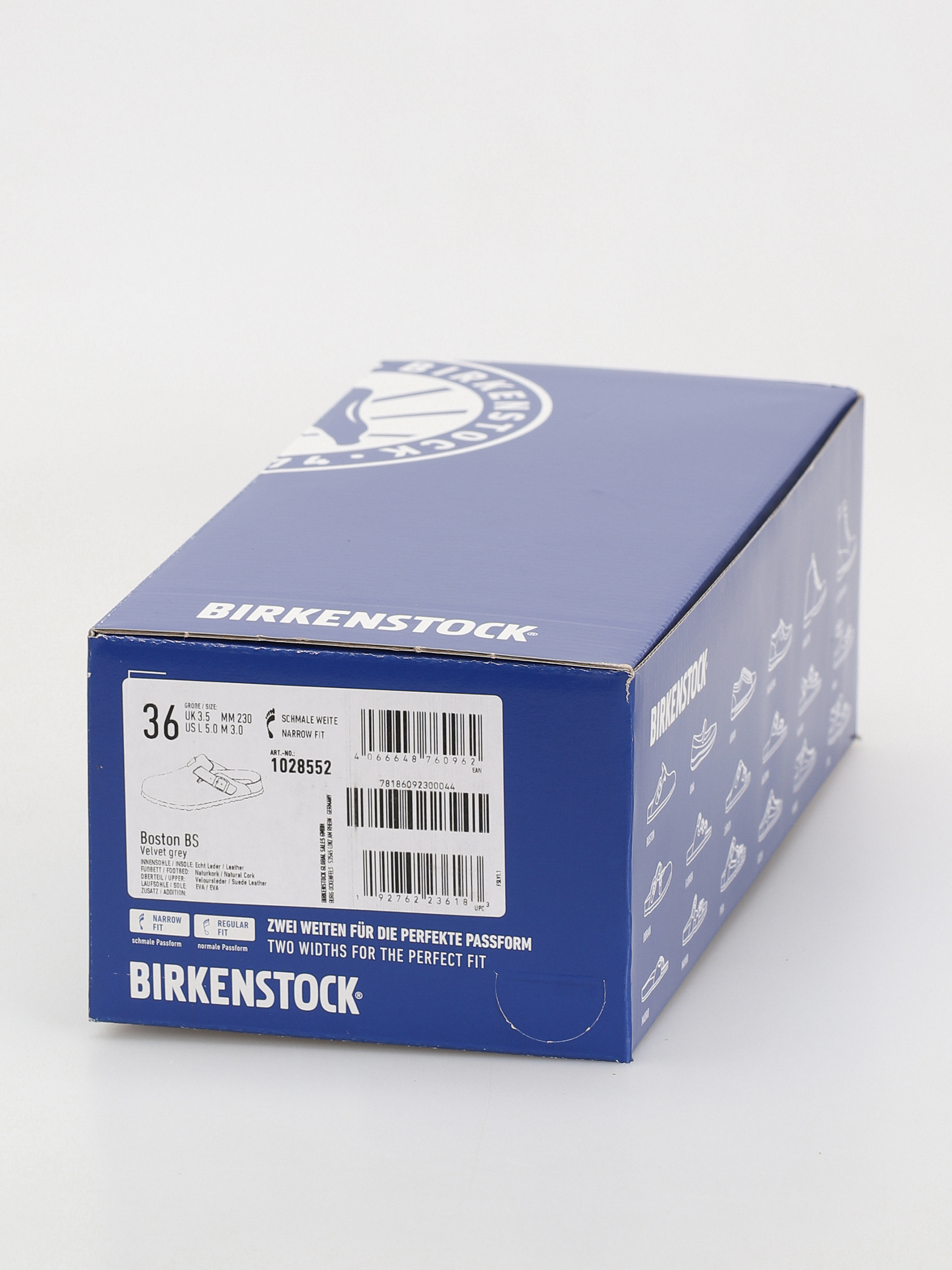 Plážovky Birkenstock Boston Suede Leather Narrow Wmn (velvet grey)