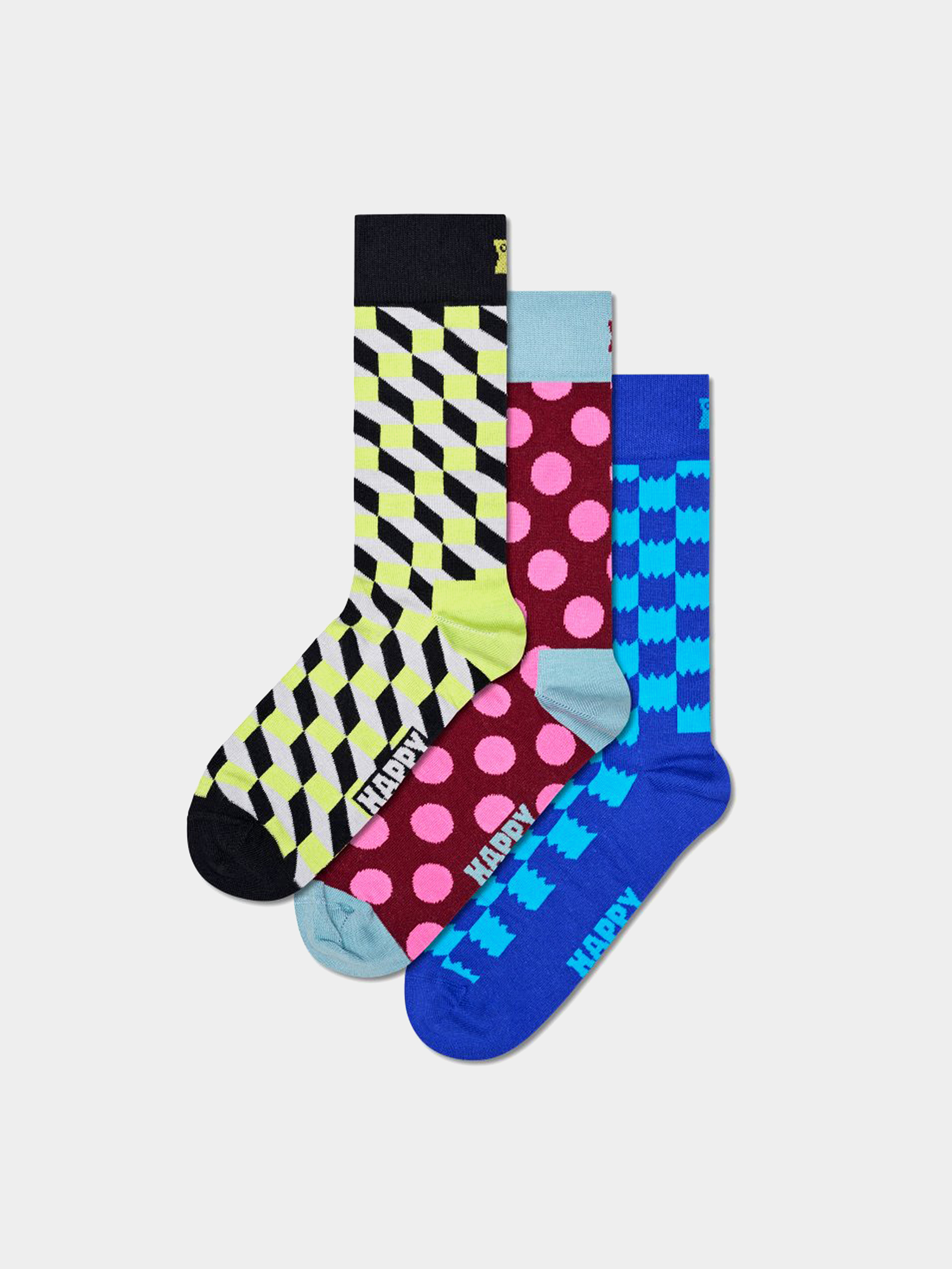 Ponožky Happy Socks 3-Pack Multicolor (navy)