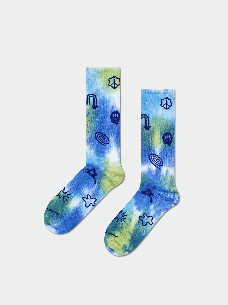 Ponožky Happy Socks Hyper Tie-Dye Sneaker (blue)