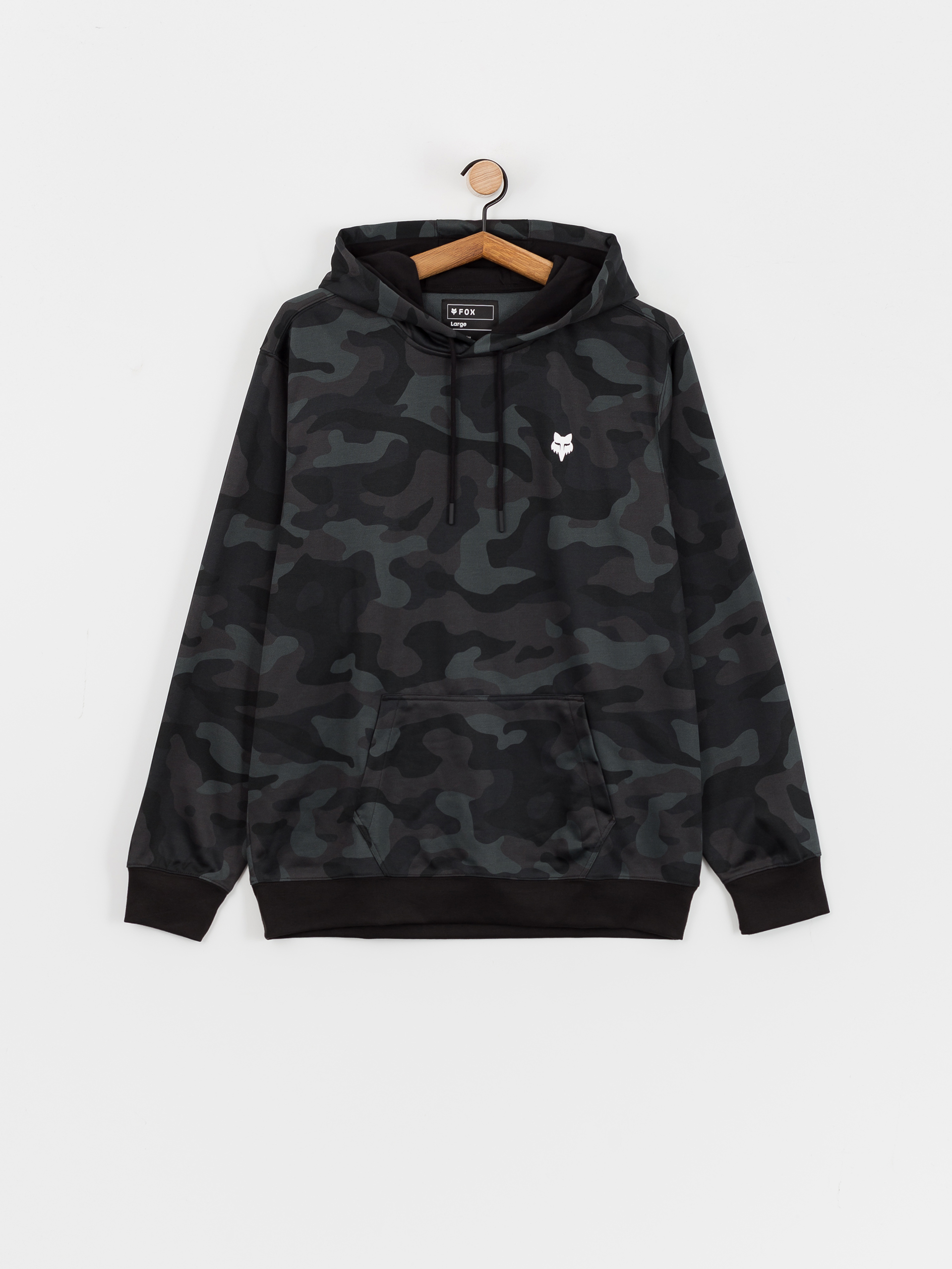Mikina s kapucí Fox Head Camo HD (black camo)