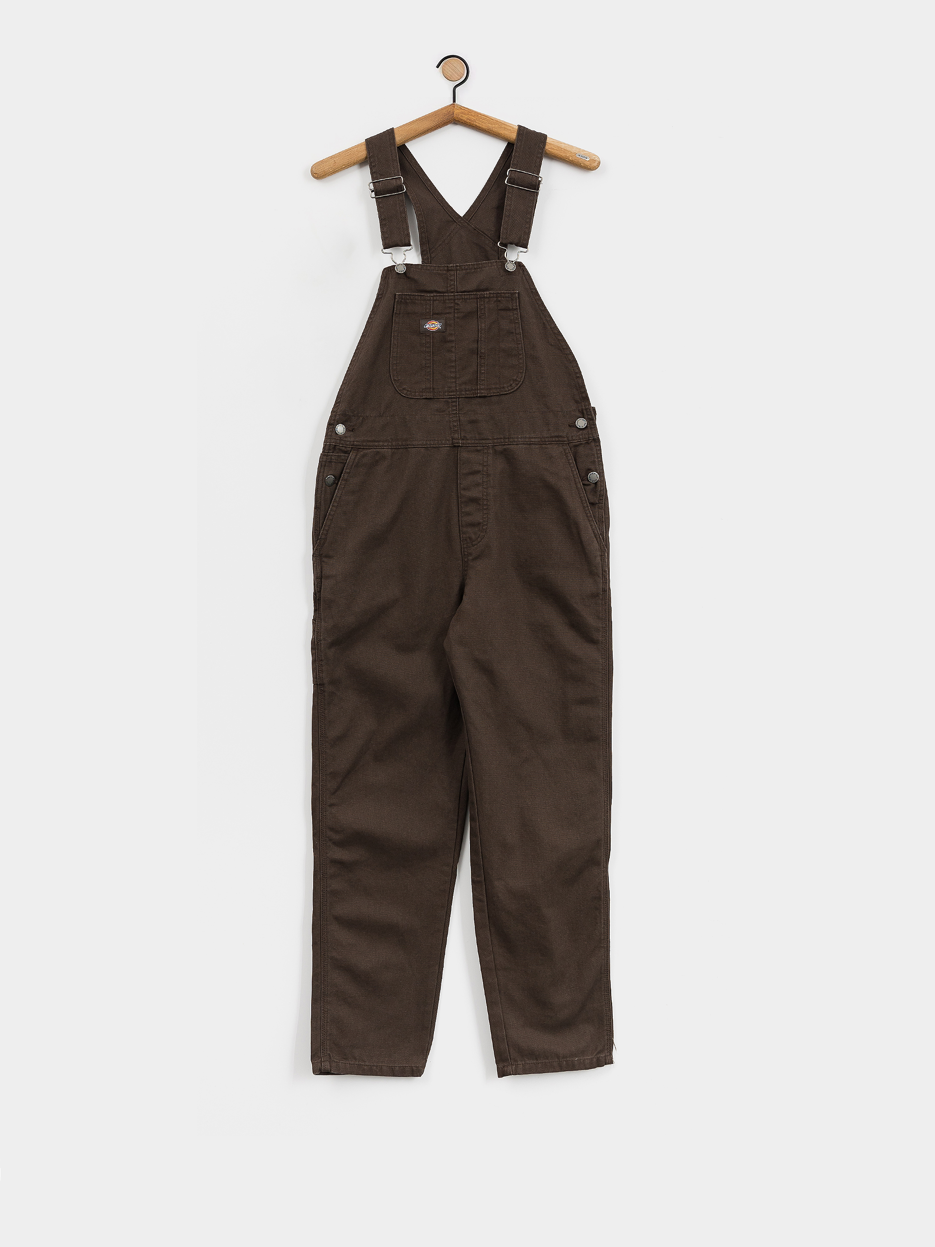 Kalhoty Dickies Duck Canvas Classic Bib Wmn (dark brown)