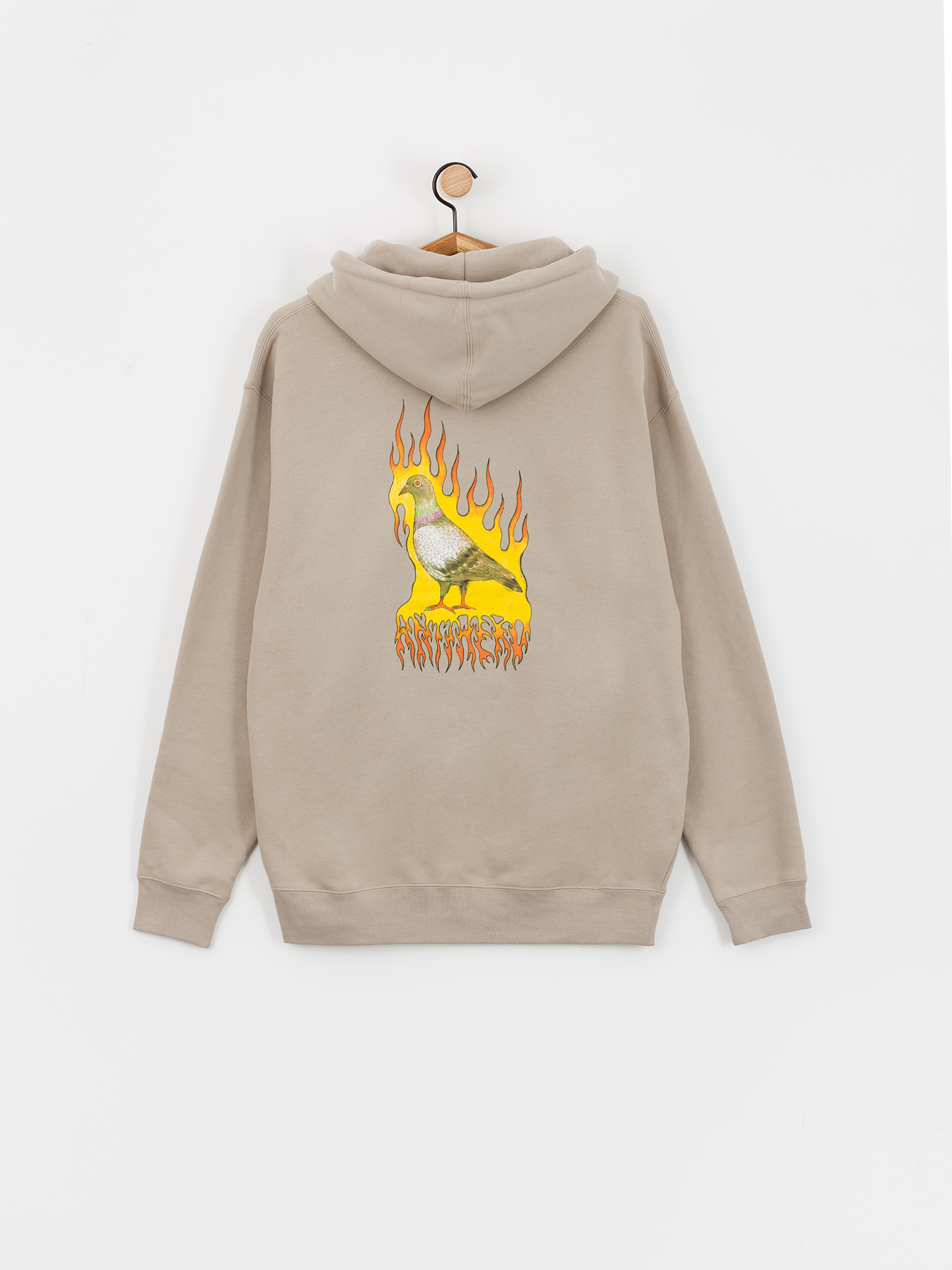 Mikina s kapucí Antihero Flame Pigeon Prm Pt HD (cmt/natural)