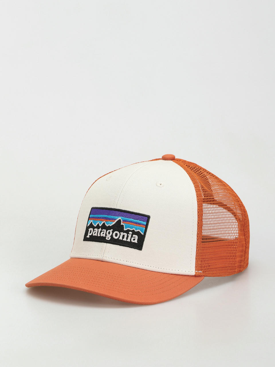 Kšiltovka  Patagonia P 6 Logo Trucker (white w/redtail rust)