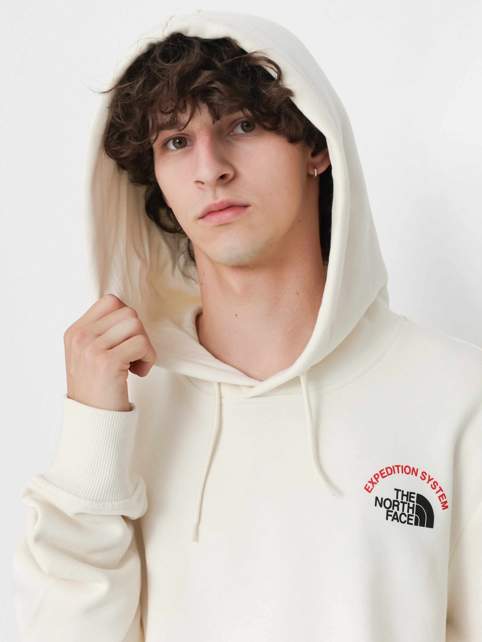 Mikina s kapucí The North Face Expedition System Graphic HD (white dune)