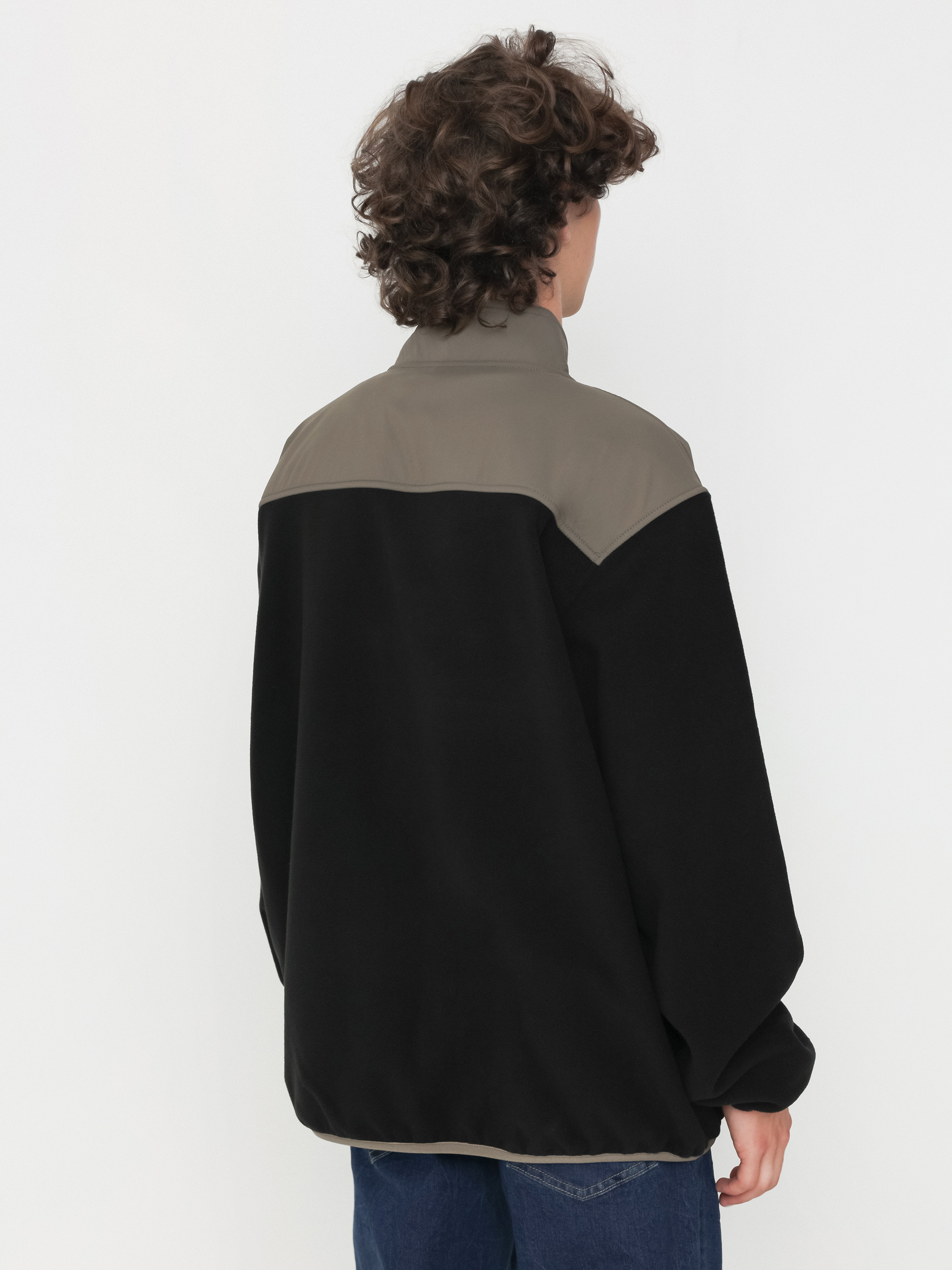 Pánský Fleecová mikina Vans Ranford Polar Fleece Loose Hz (black/bungee cord)