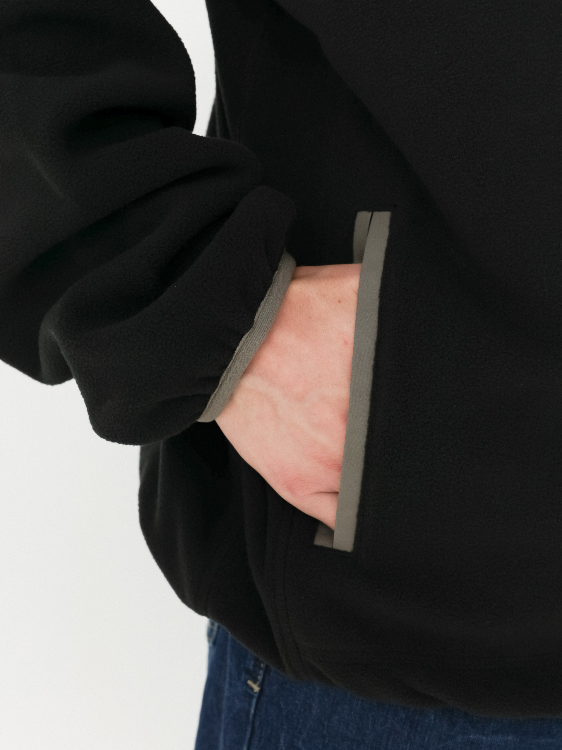 Pánský Fleecová mikina Vans Ranford Polar Fleece Loose Hz (black/bungee cord)