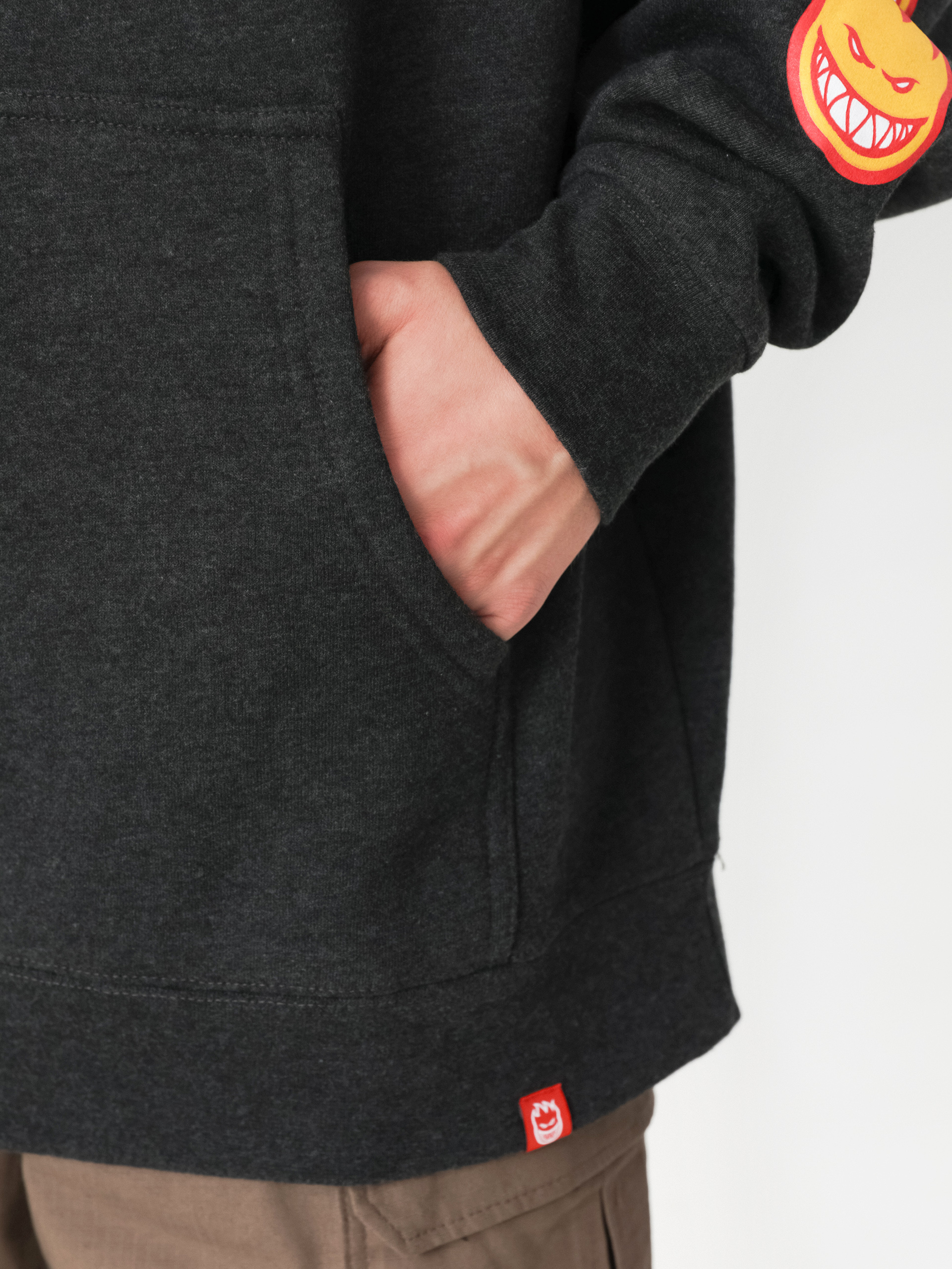 Mikina s kapucí Spitfire Ol E Big Head HD (charcoal)