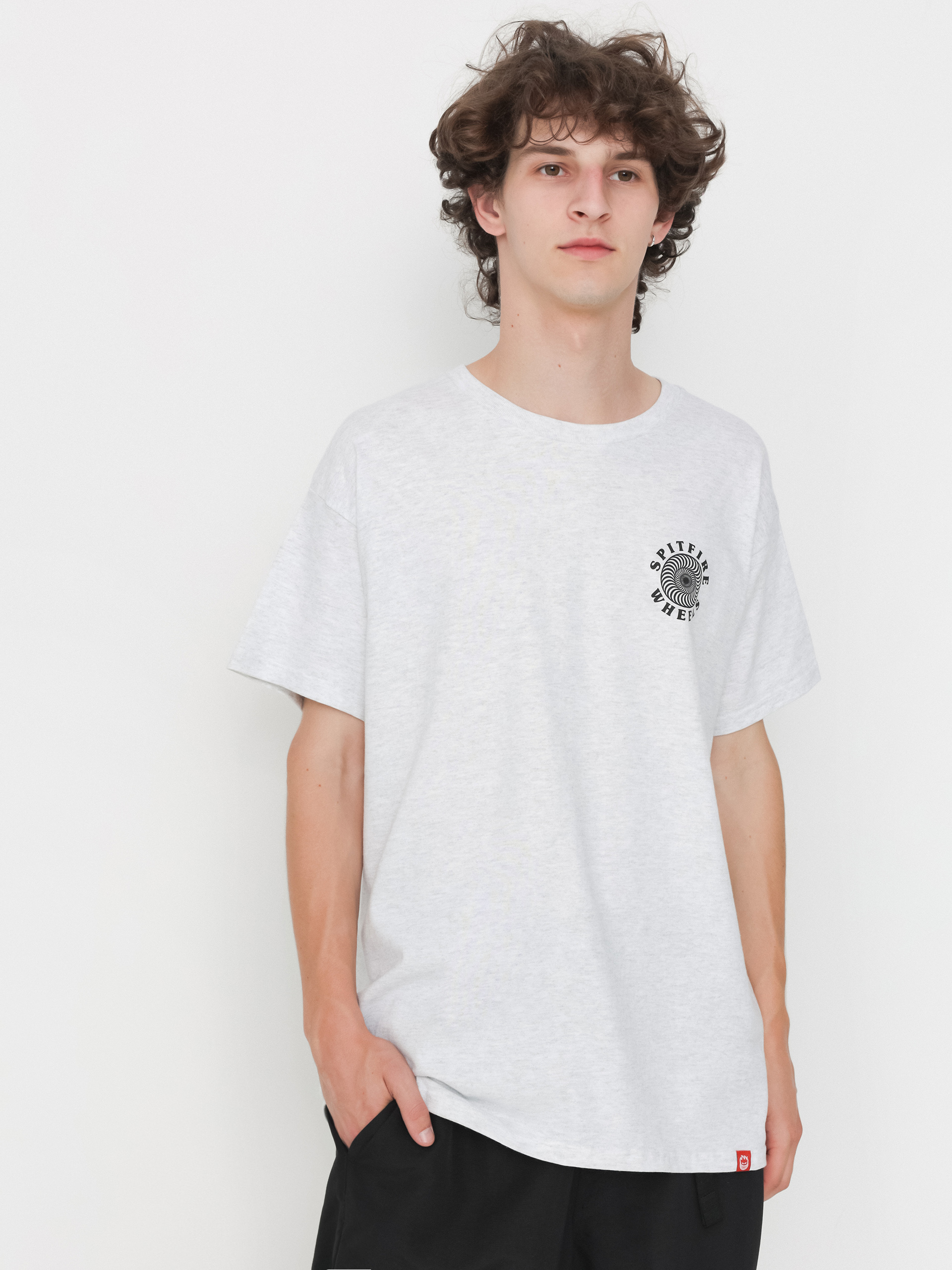 Tričko Spitfire Og Classic Fill (ash heather/black/red)