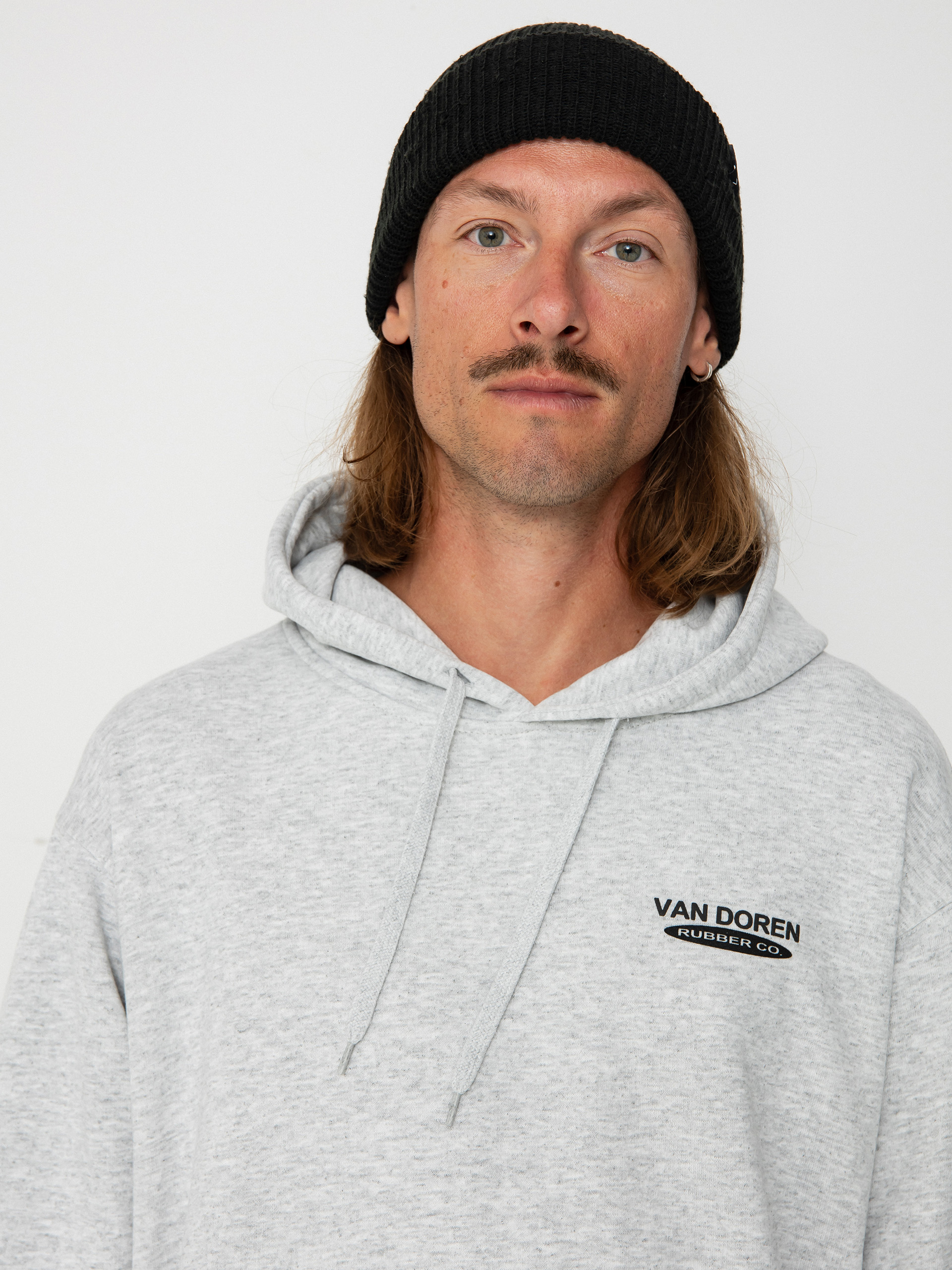 Mikina s kapucí Vans Fun Gfx Loose HD (light grey heather)