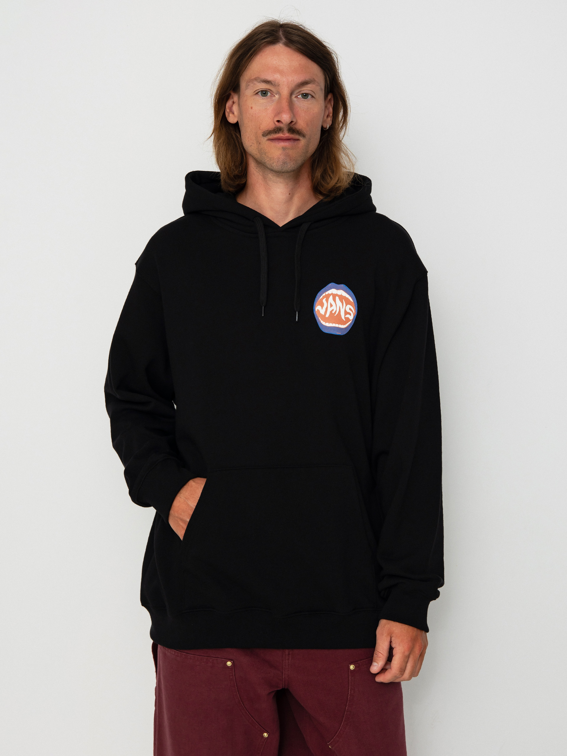 Mikina s kapucí Vans OG Open Mouth Loose HD (black)