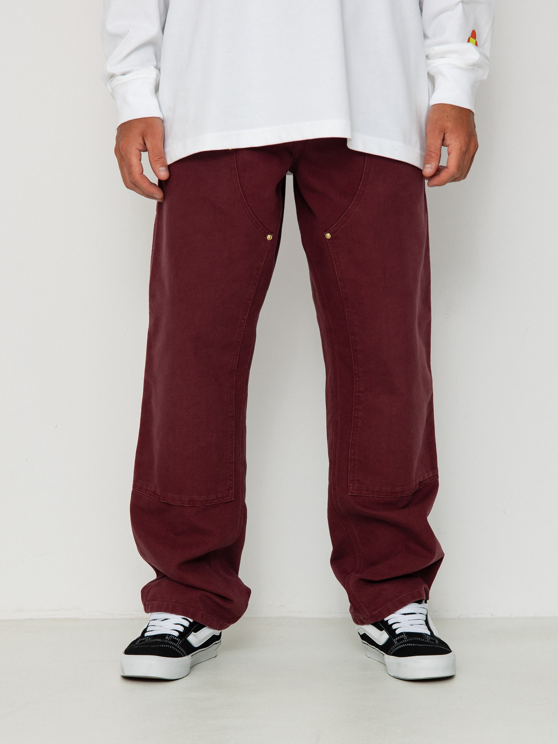 Kalhoty Carhartt WIP Double Knee (malbec)