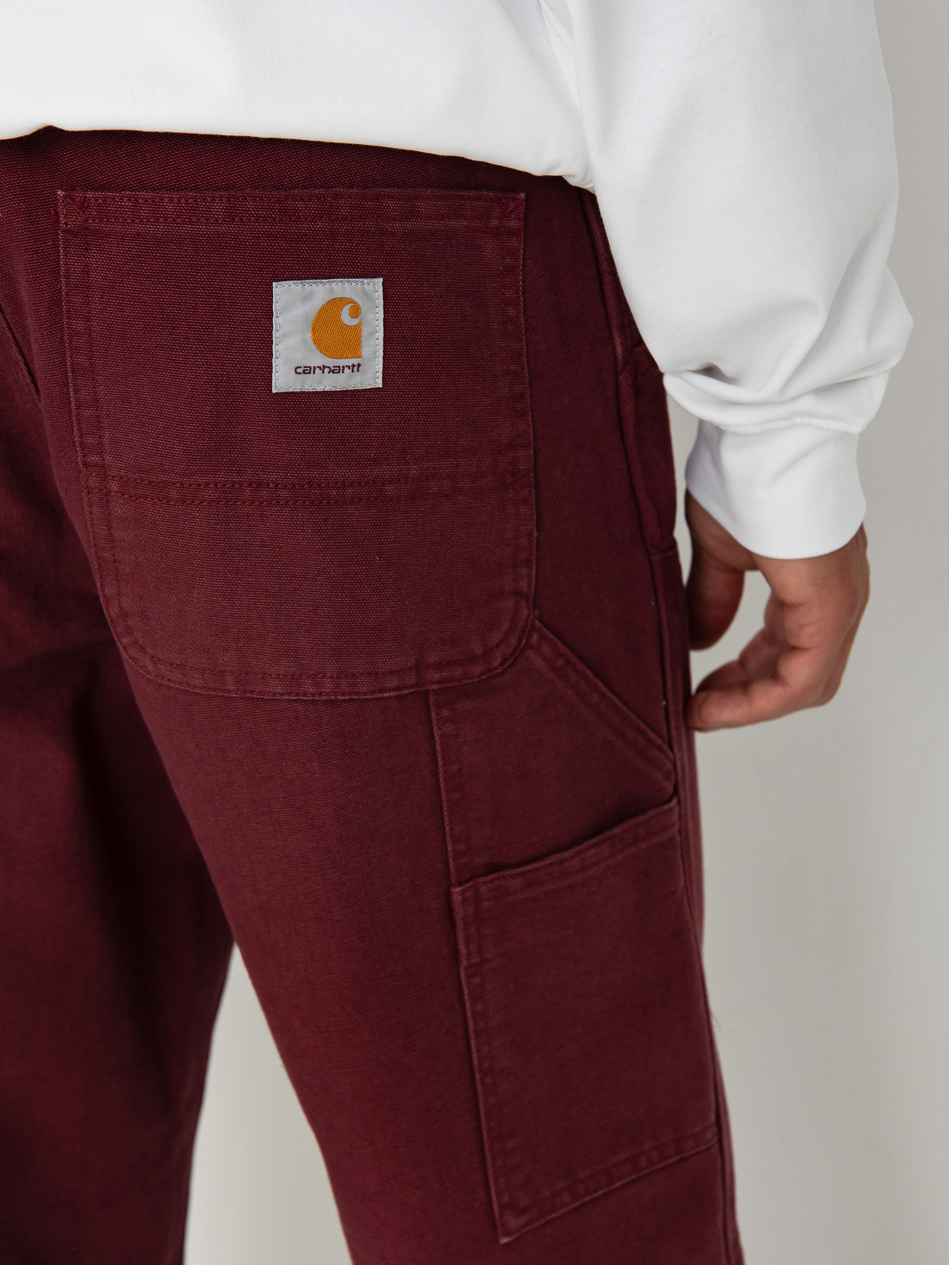 Kalhoty Carhartt WIP Double Knee (malbec)