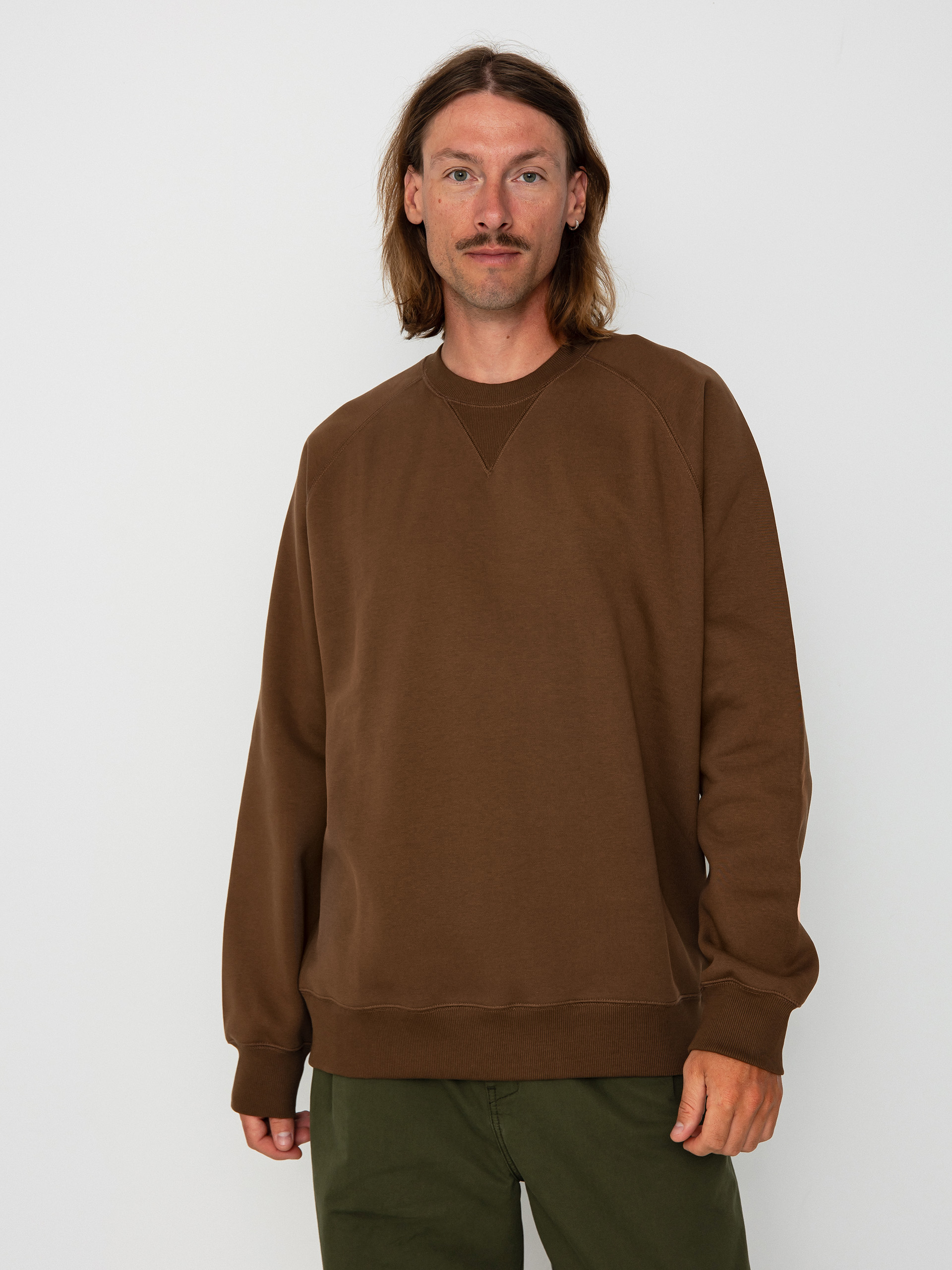 Mikina Carhartt WIP Chase (chocolate/gold)