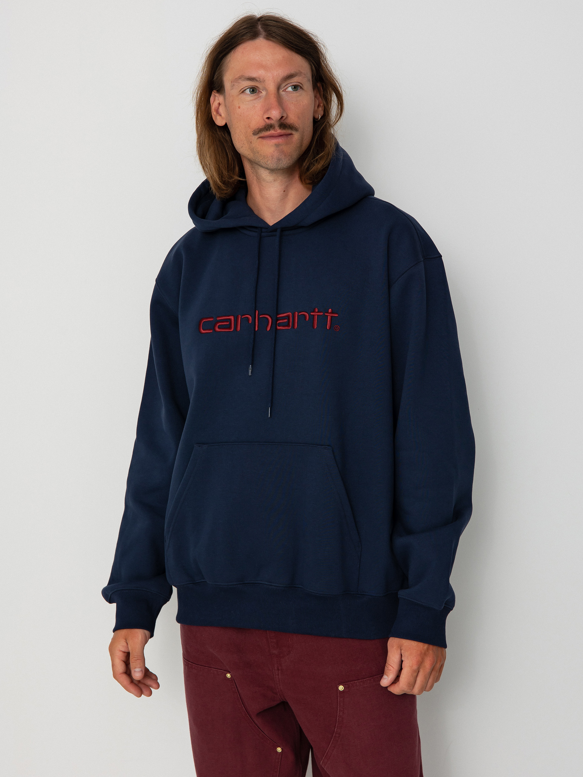 Mikina s kapucu00ed Carhartt WIP Carhartt HD (air force blue/malbec)