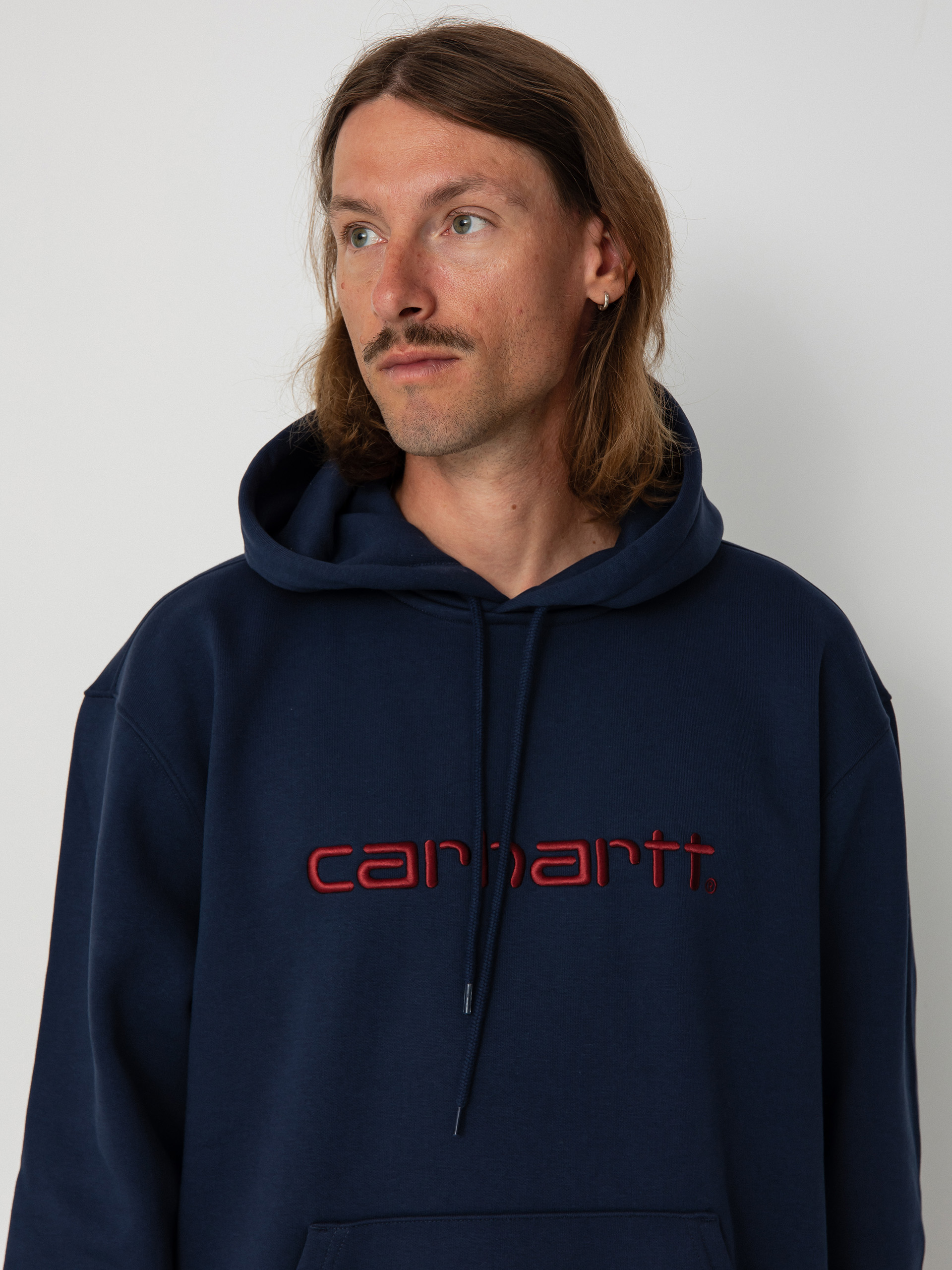 Mikina s kapucí Carhartt WIP Carhartt HD (air force blue/malbec)