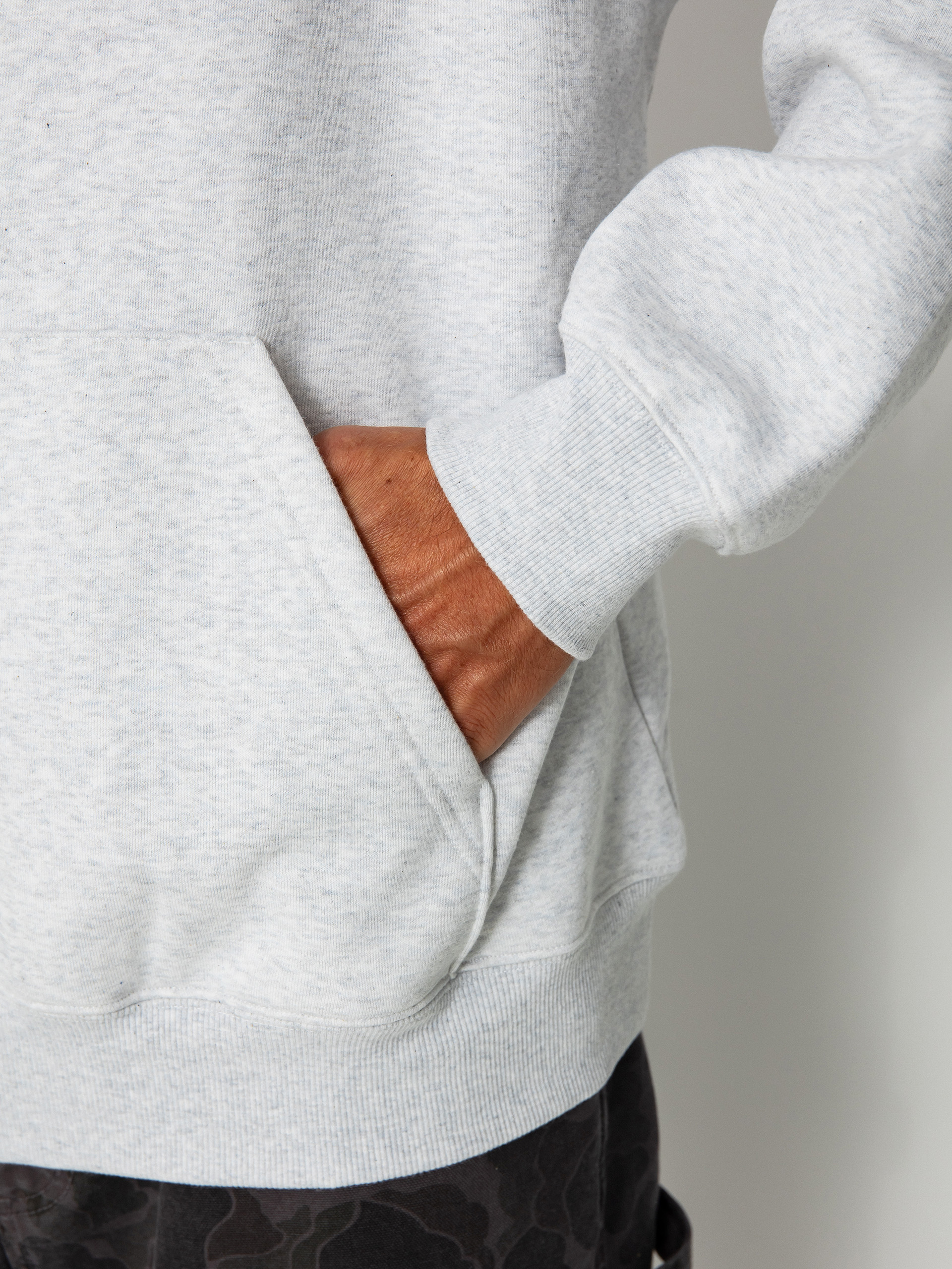 Mikina s kapucí Carhartt WIP Carhartt HD (ash heather/duck blue)