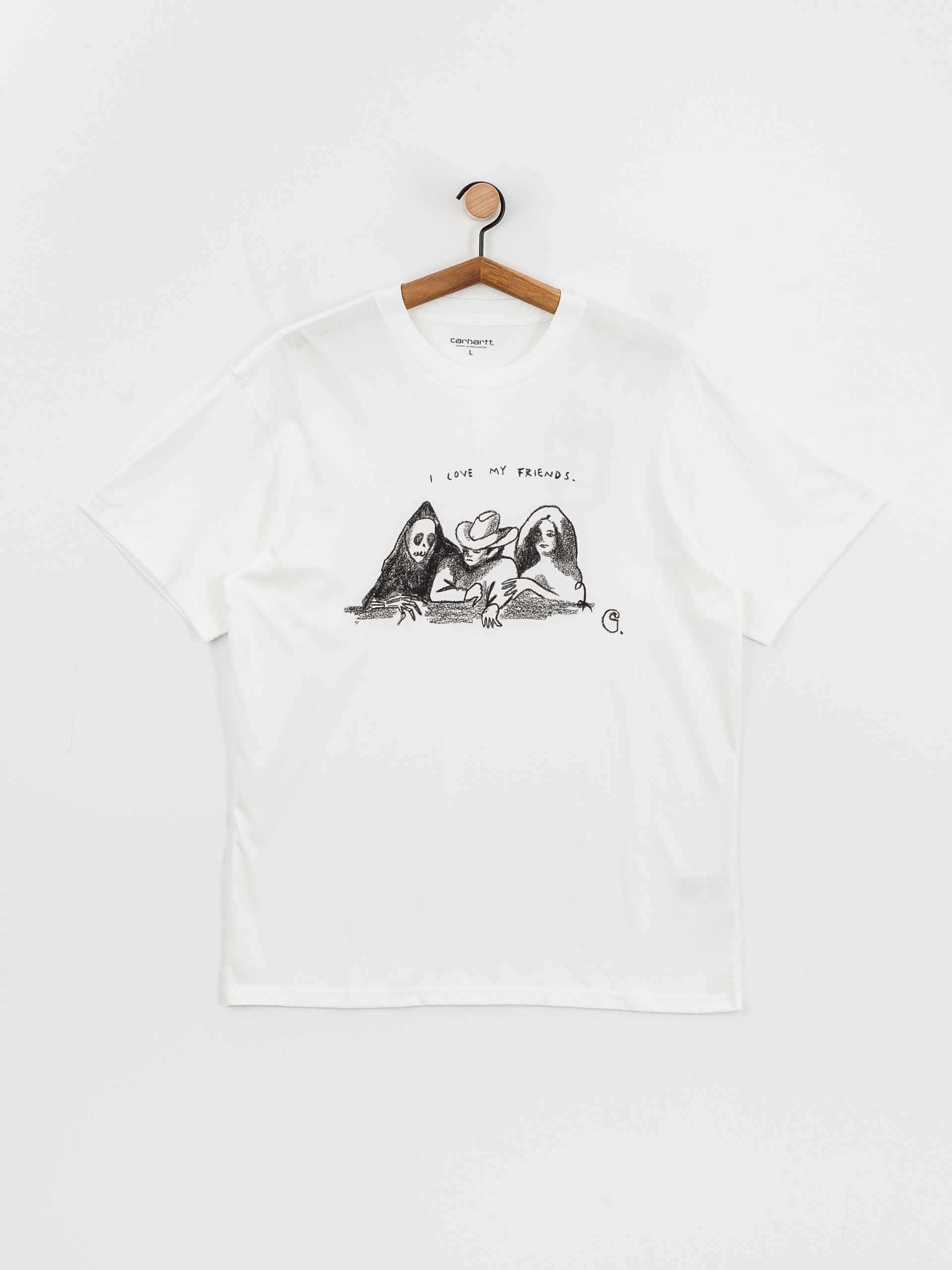 Tričko Carhartt WIP Pepe Friends (white/black)