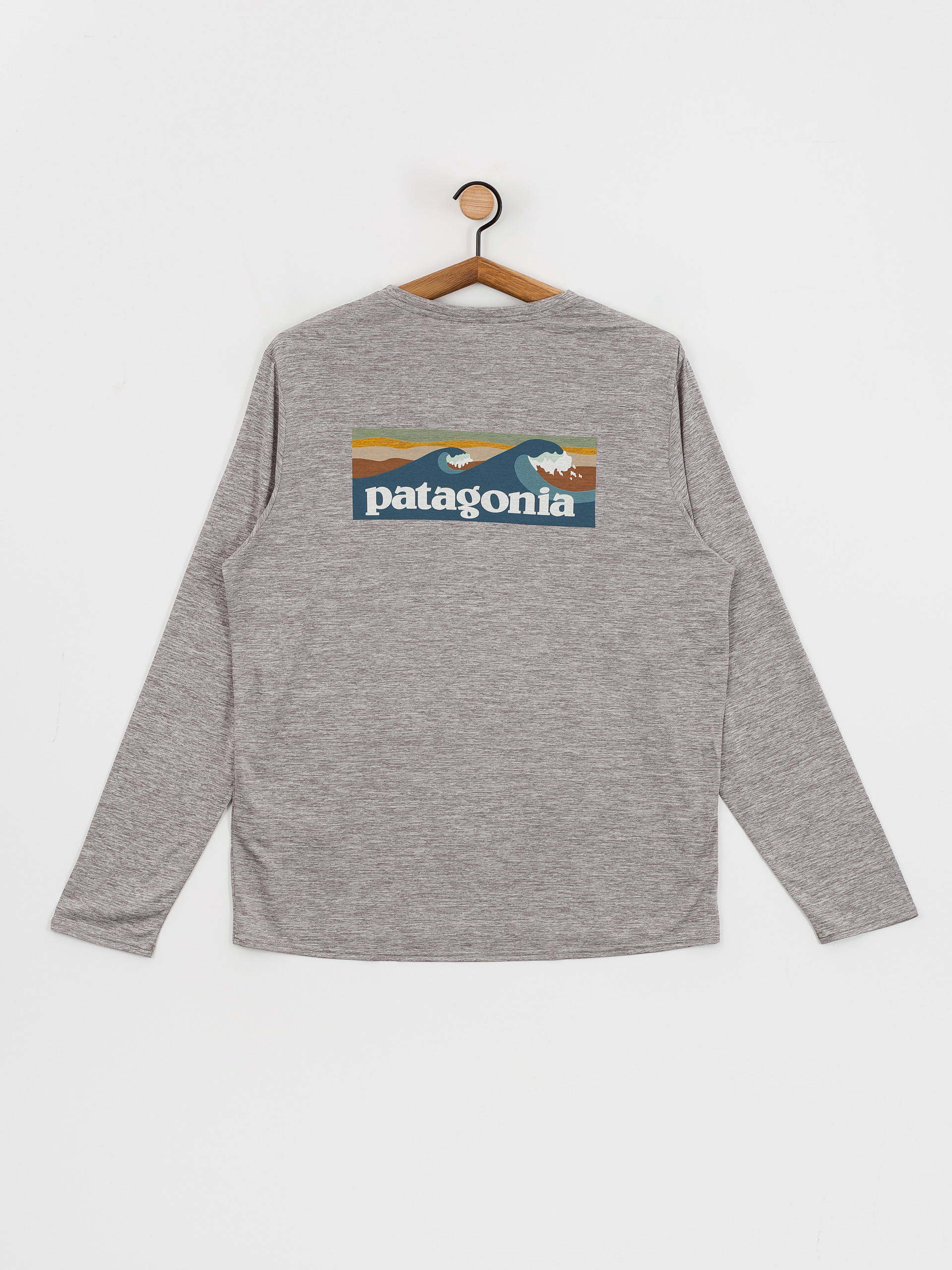 Triko Patagonia Cap Cool Daily Graphic Waters (boardshort logo abalone blue feather grey)