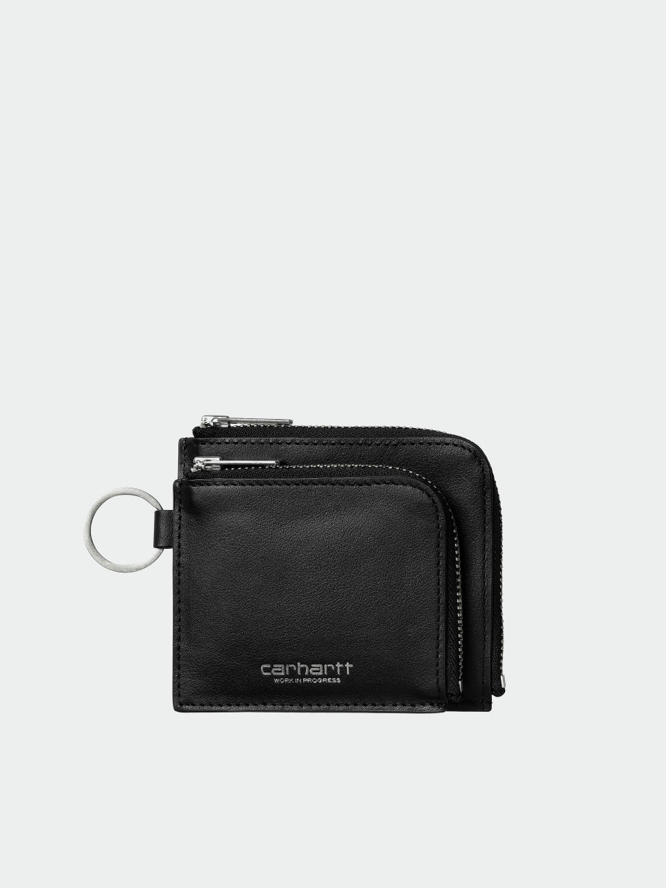 Peněženka Carhartt WIP Double Vegas Zip (black/silver)