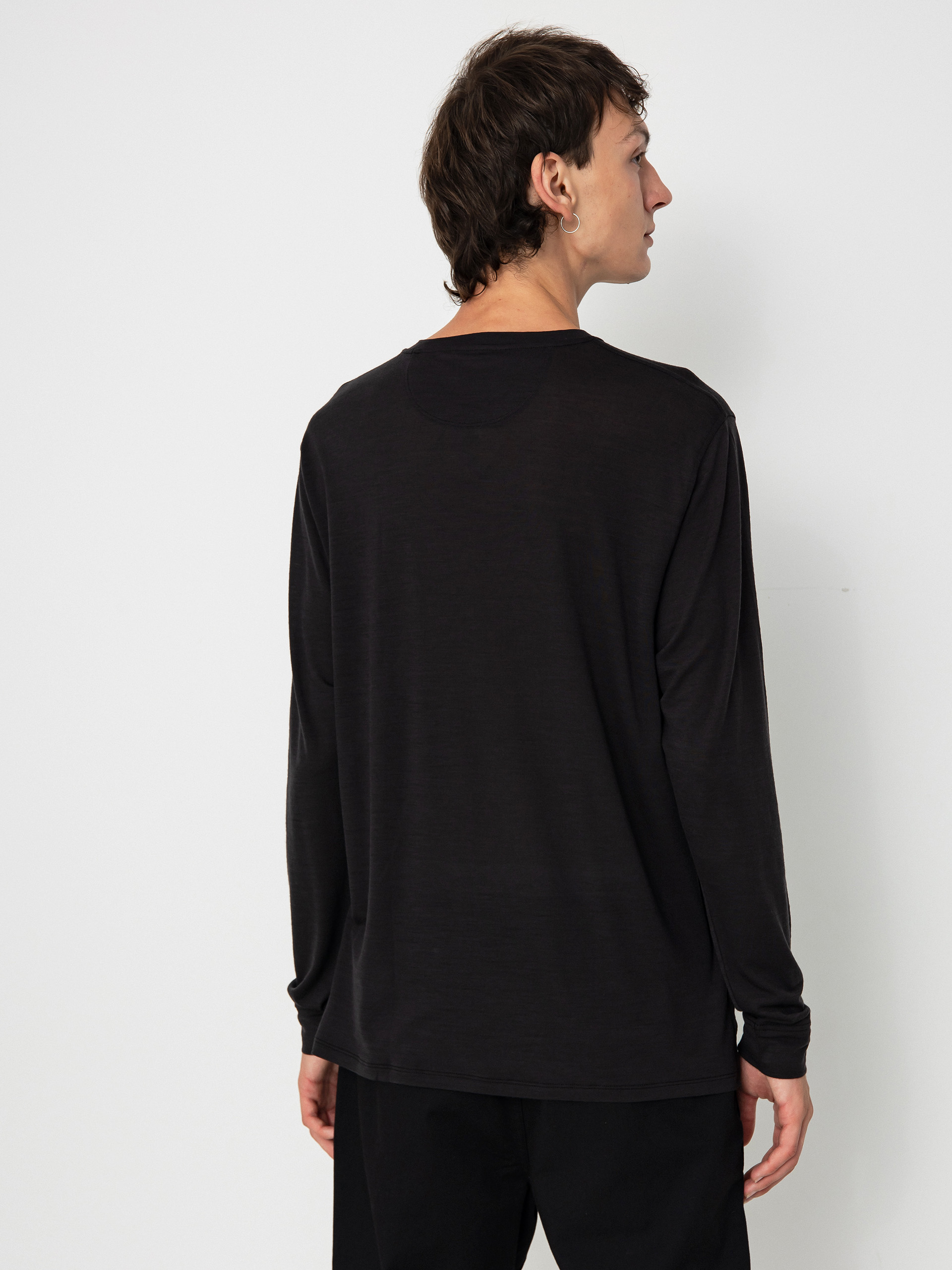 Triko Patagonia Cap Cool Merino Blend Graphic (heritage header black)