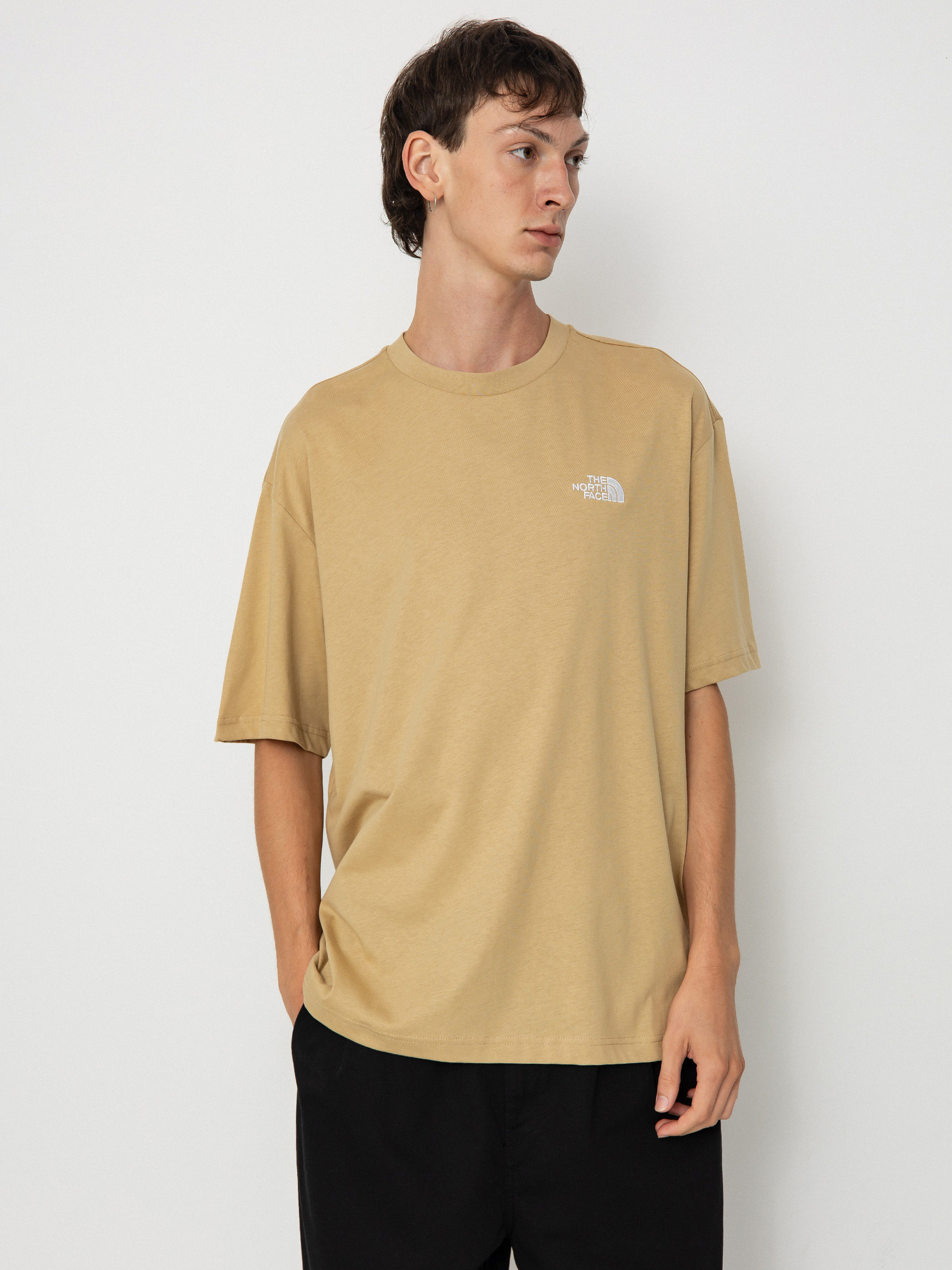 Tričko The North Face Essential Oversize (khaki stone)