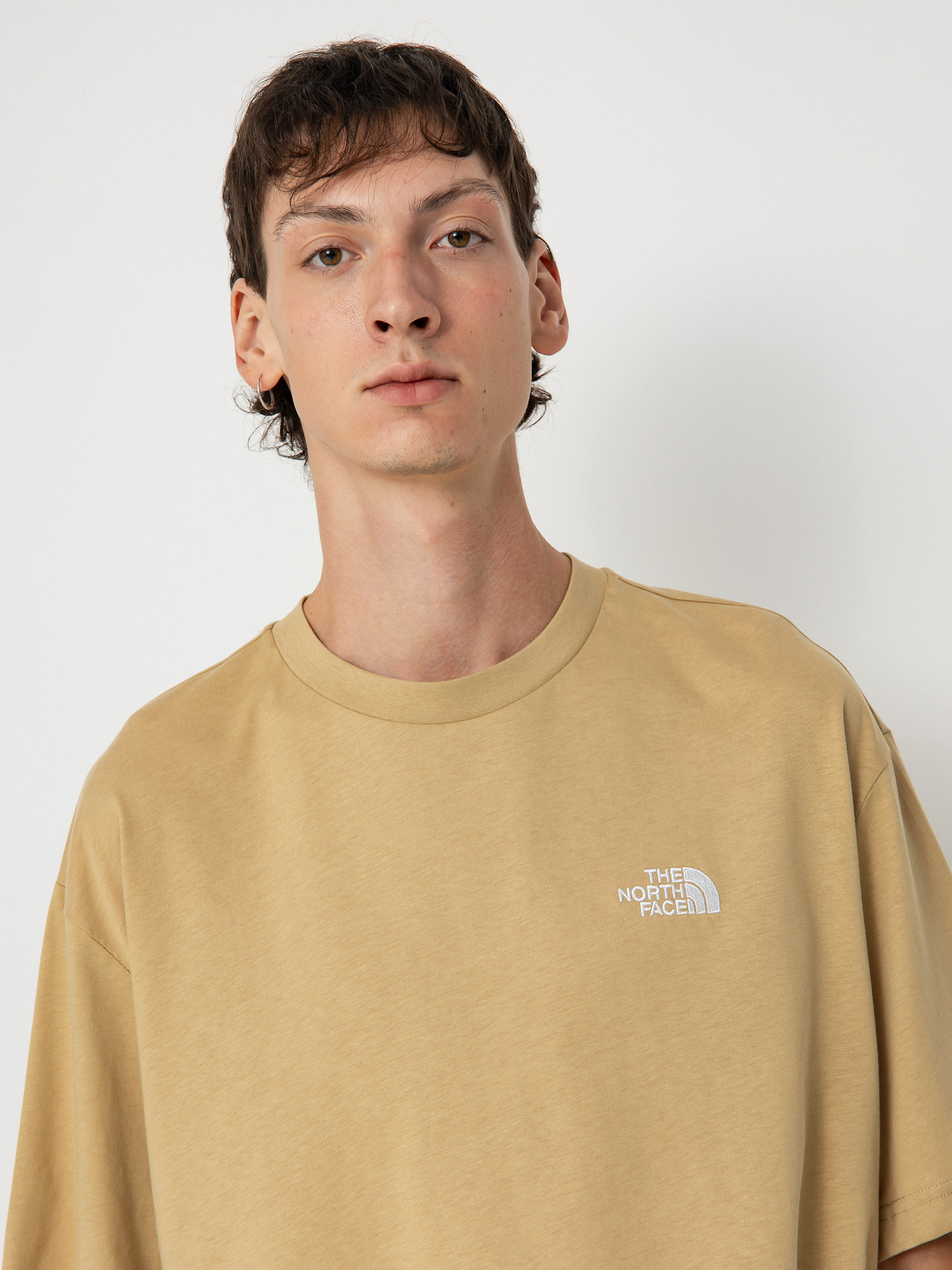 Tričko The North Face Essential Oversize (khaki stone)