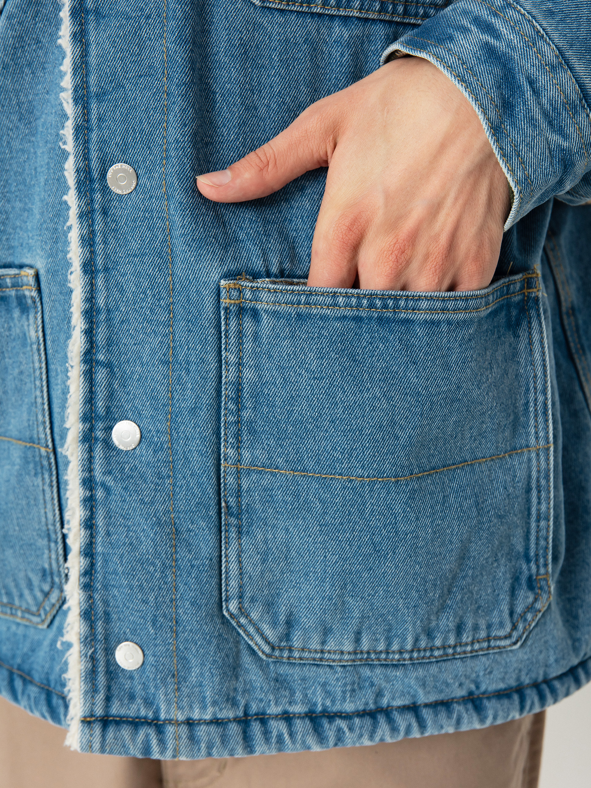 Bunda Vans Drill Chore Denim Sherpa (stonewash/blue)