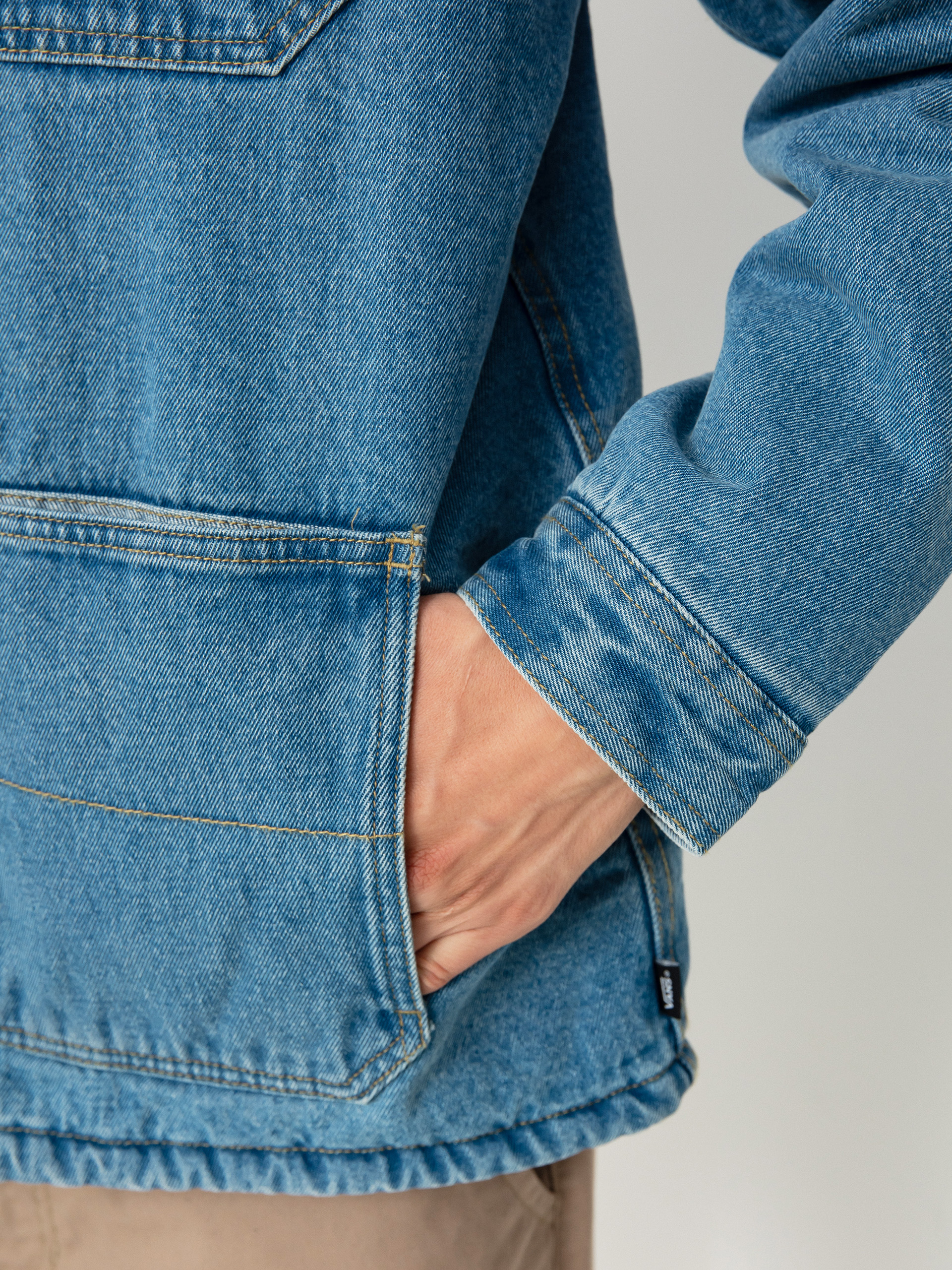 Bunda Vans Drill Chore Denim Sherpa (stonewash/blue)